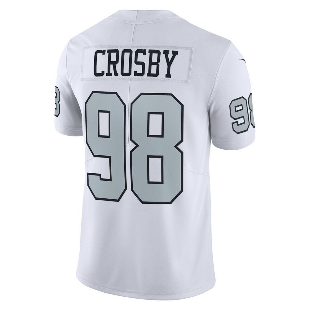 Youth Las Vegas Raiders Maxx Crosby Vapor Jersey - White - vstockx