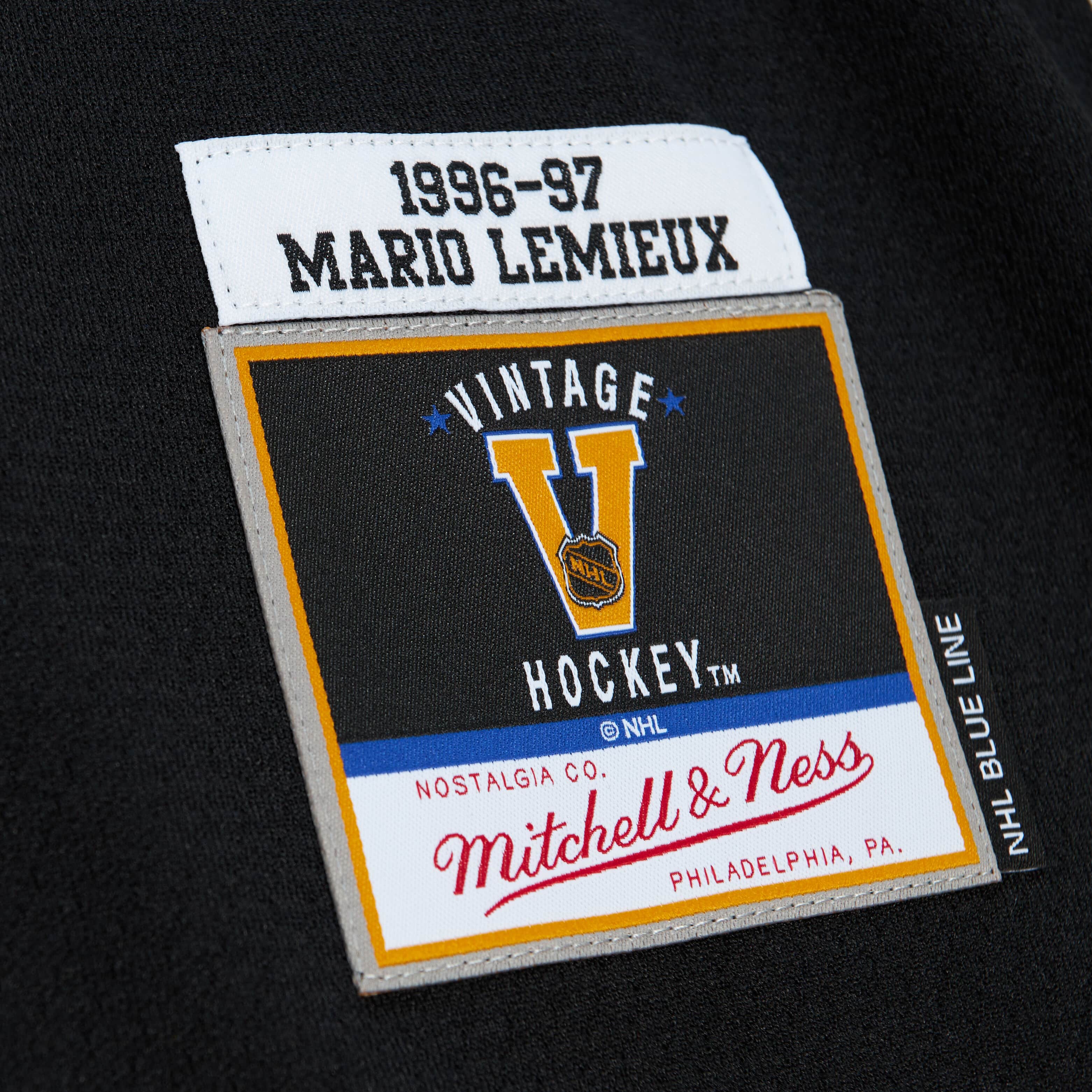Blue Line Mario Lemieux Pittsburgh Penguins 1996 Jersey - vstockx