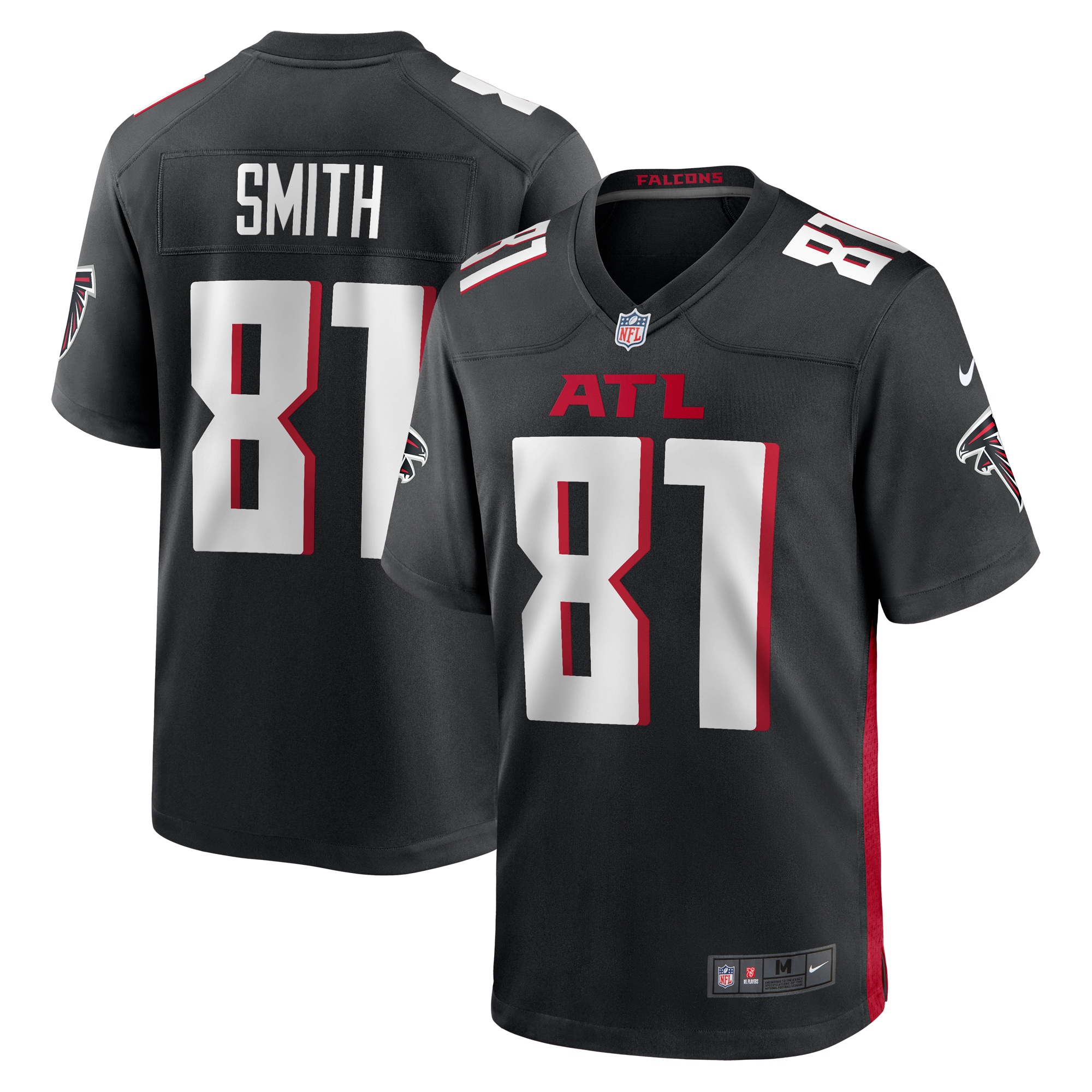 Jonnu Smith Atlanta Falcons Nike Game Player Jersey - Black - vstockx