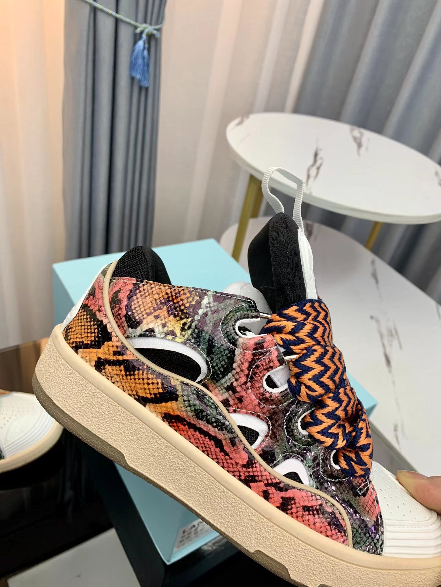 Lanvin Leather Curb snake's skin - vstockx