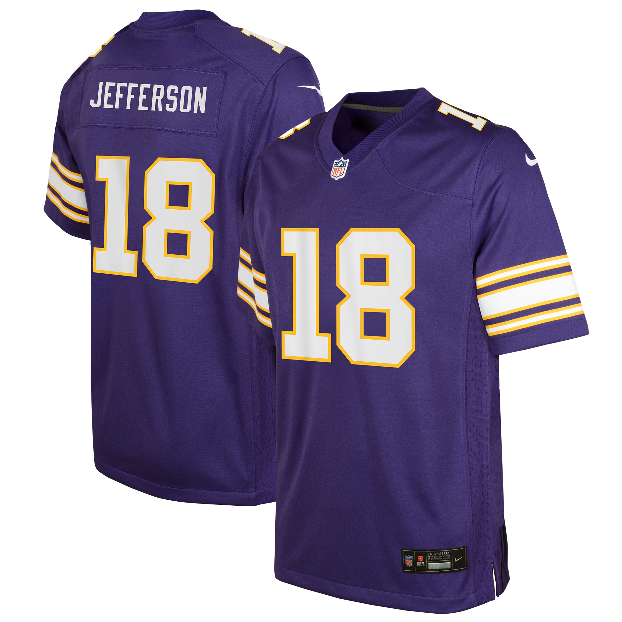 Justin Jefferson Minnesota Vikings Nike Youth Game Jersey - Purple - vstockx