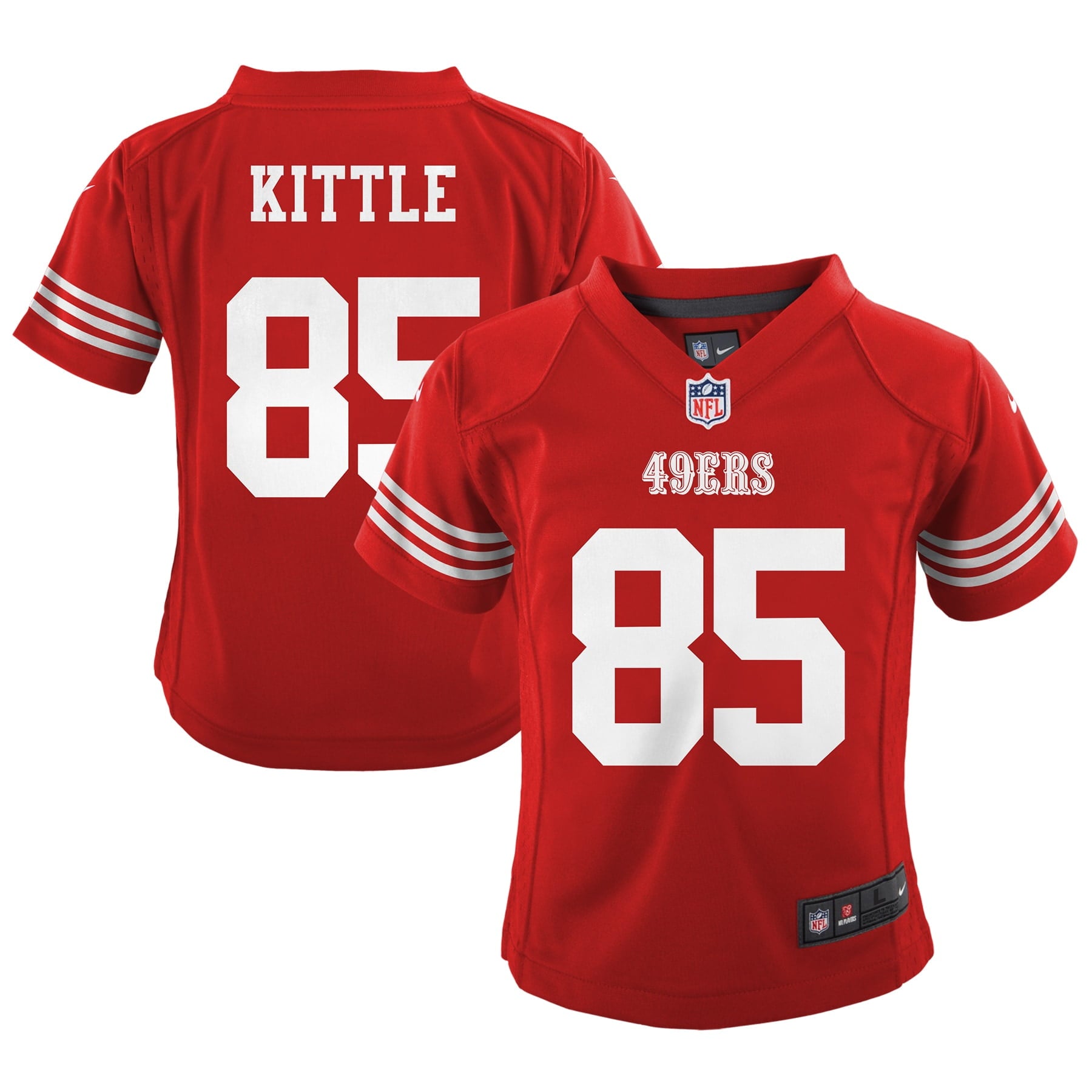 Preschool Nike George Kittle Scarlet San Francisco 49ers Game Jersey - vstockx