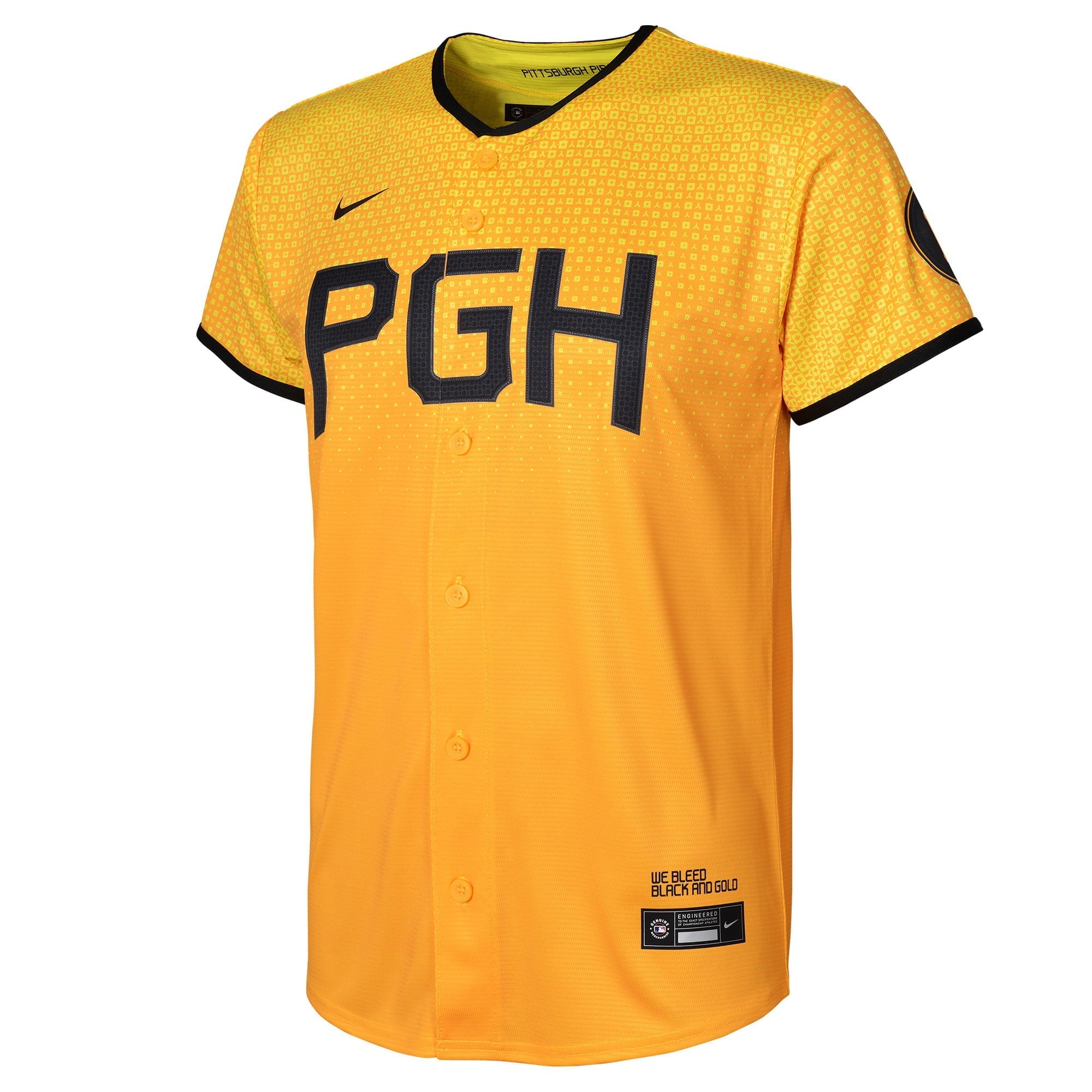 Youth Nike Bryan Reynolds Gold Pittsburgh Pirates 2023 City Connect Replica Player Jersey - vstockx