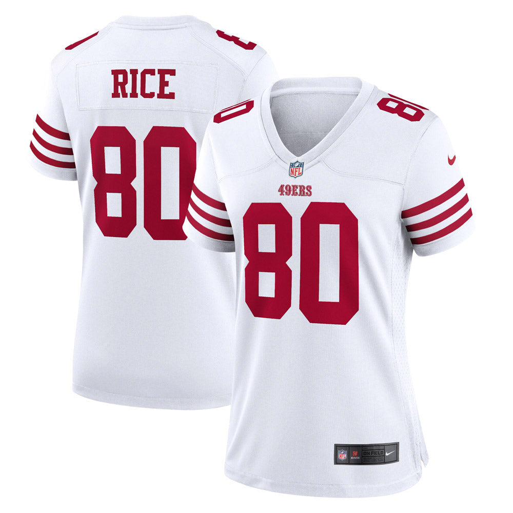Women's San Francisco 49ers Jerry Rice Retired Player Game Jersey White - vstockx