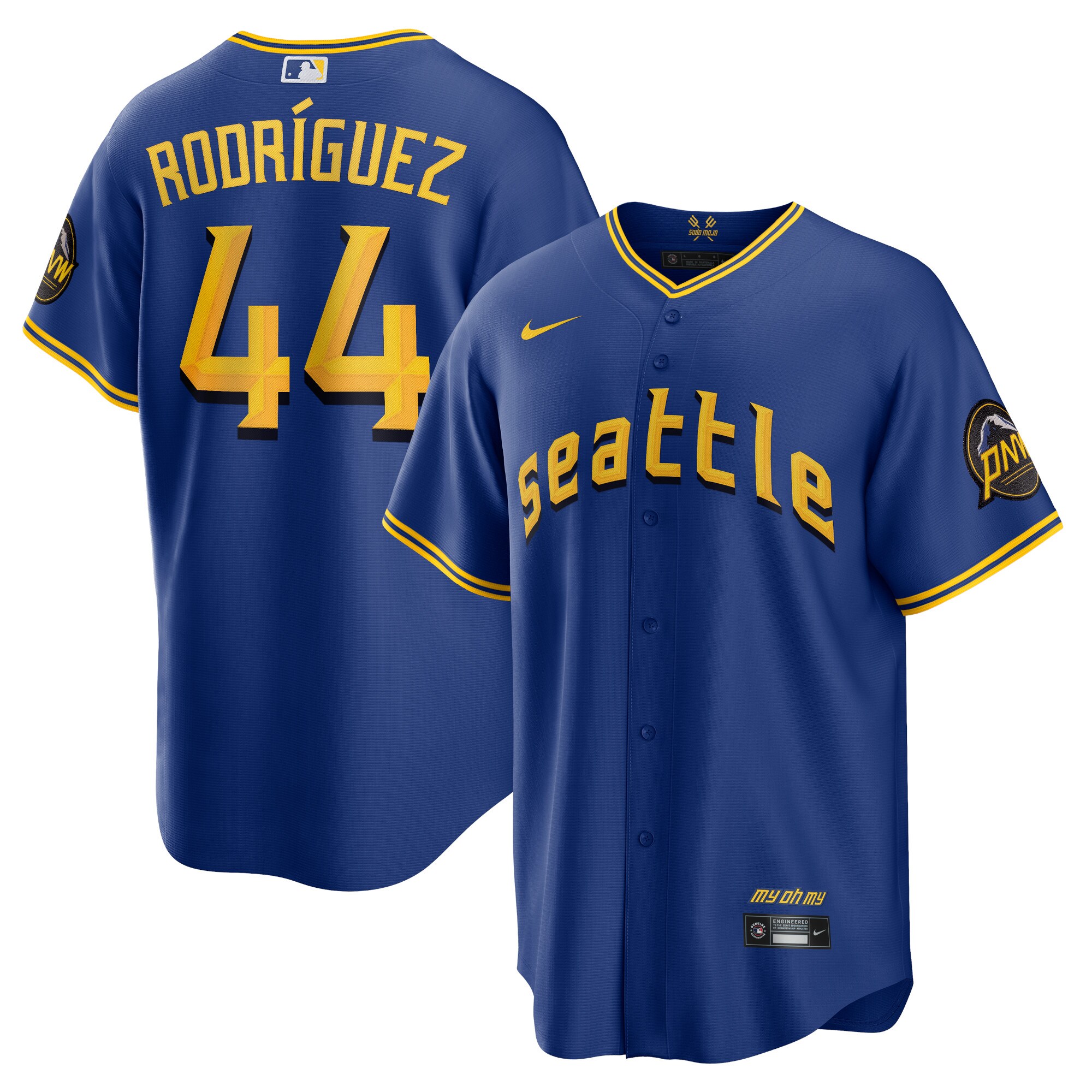Julio Rodriguez Seattle Mariners Nike 2023 City Connect Replica Player Jersey - Royal - vstockx