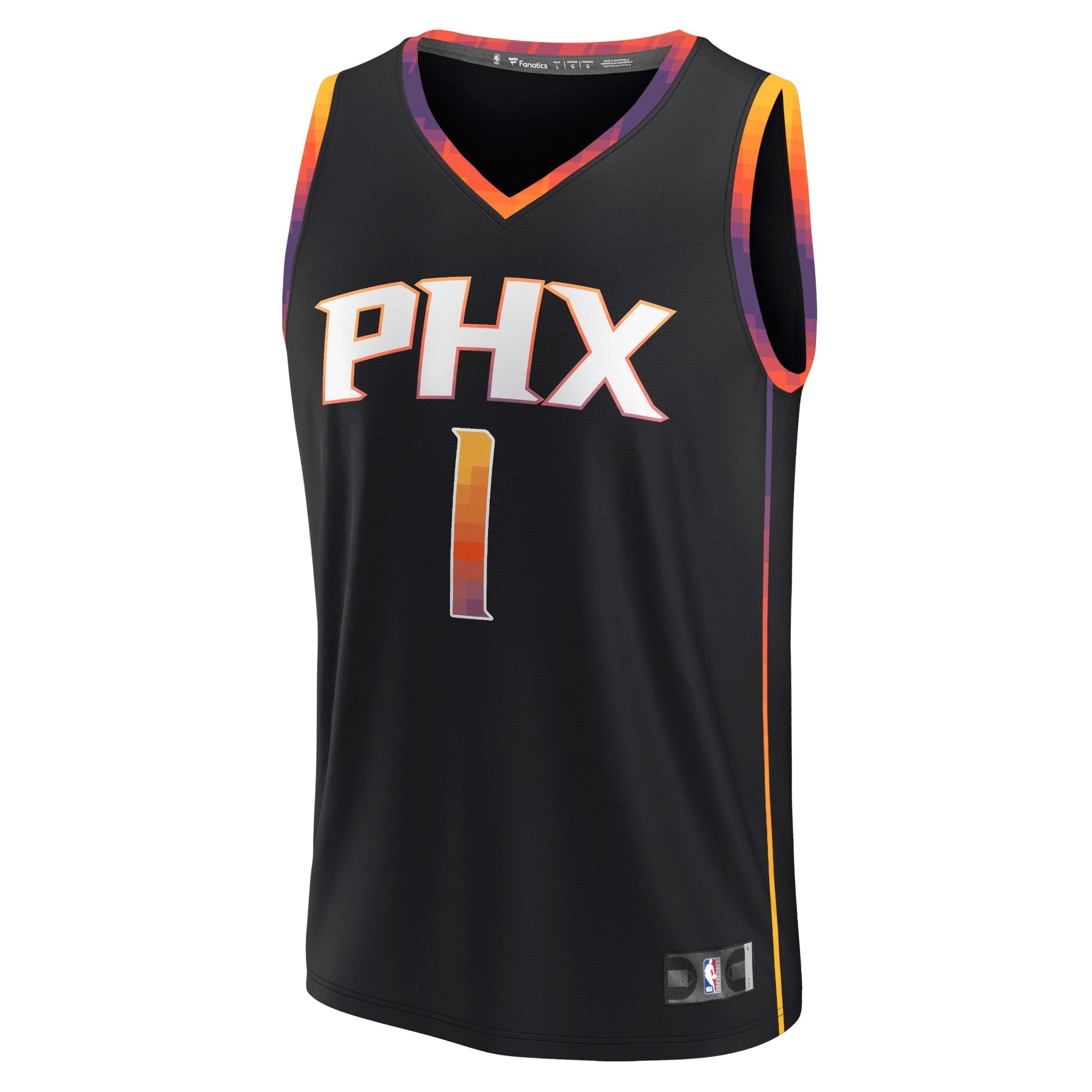 Men's Fanatics Branded Devin Booker Black Phoenix Suns Fast Break Replica Player Jersey - Statement Edition - vstockx