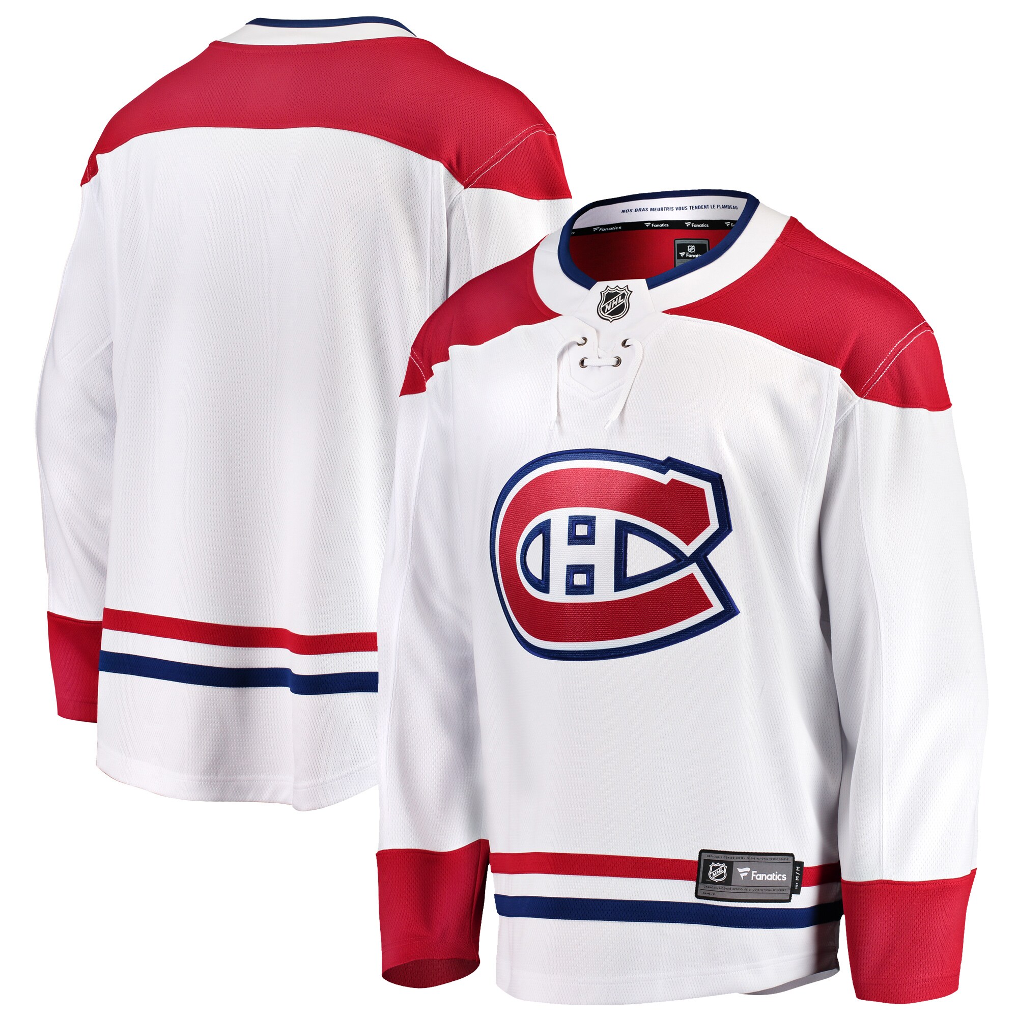 Montreal Canadiens Fanatics Branded Breakaway Away Jersey - White - vstockx