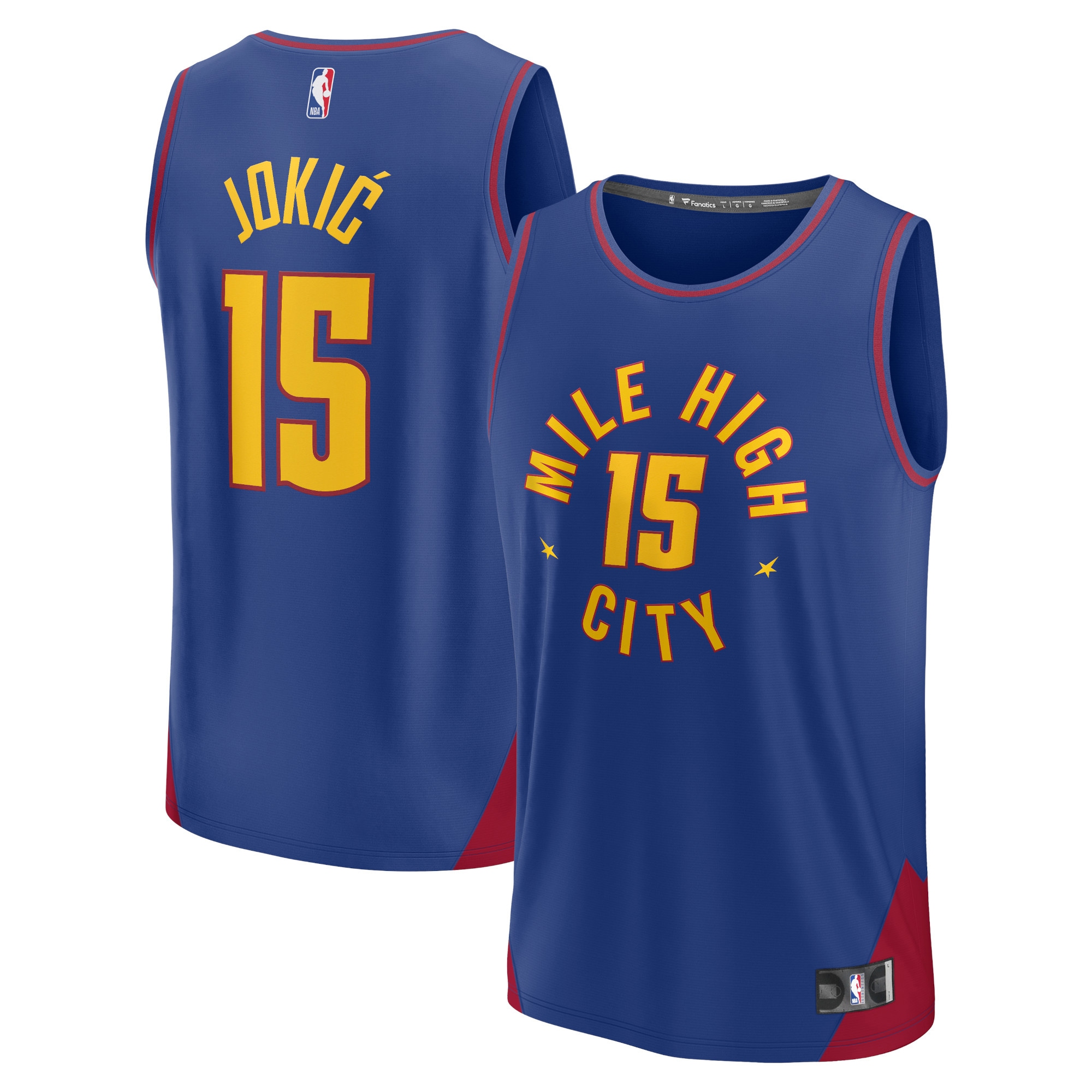 Nikola Jokic Denver Nuggets Fanatics Branded Fast Break Replica Player Jersey - Statement Edition - Navy - vstockx