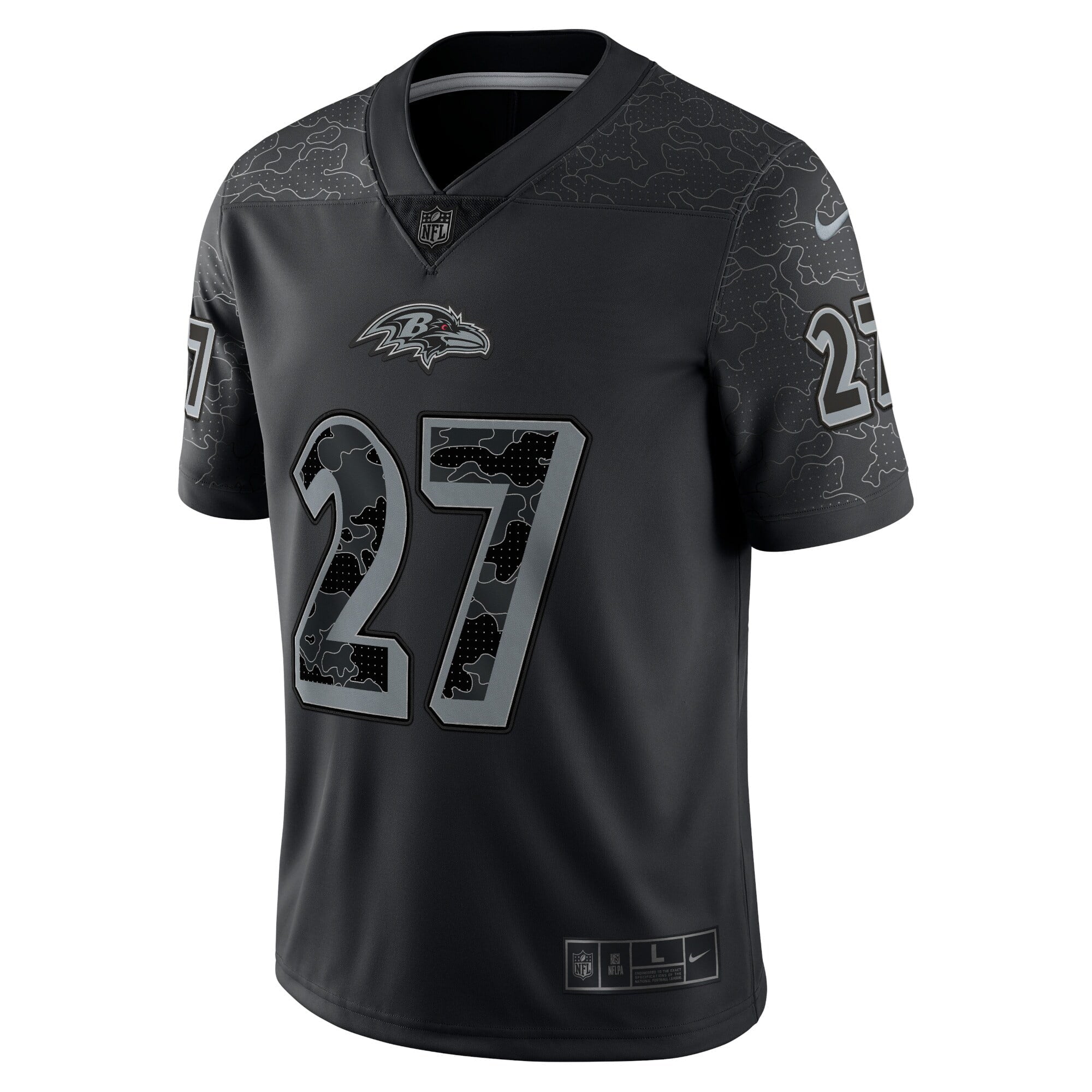 Men's Nike J.K. Dobbins Black Baltimore Ravens RFLCTV Limited Jersey - vstockx