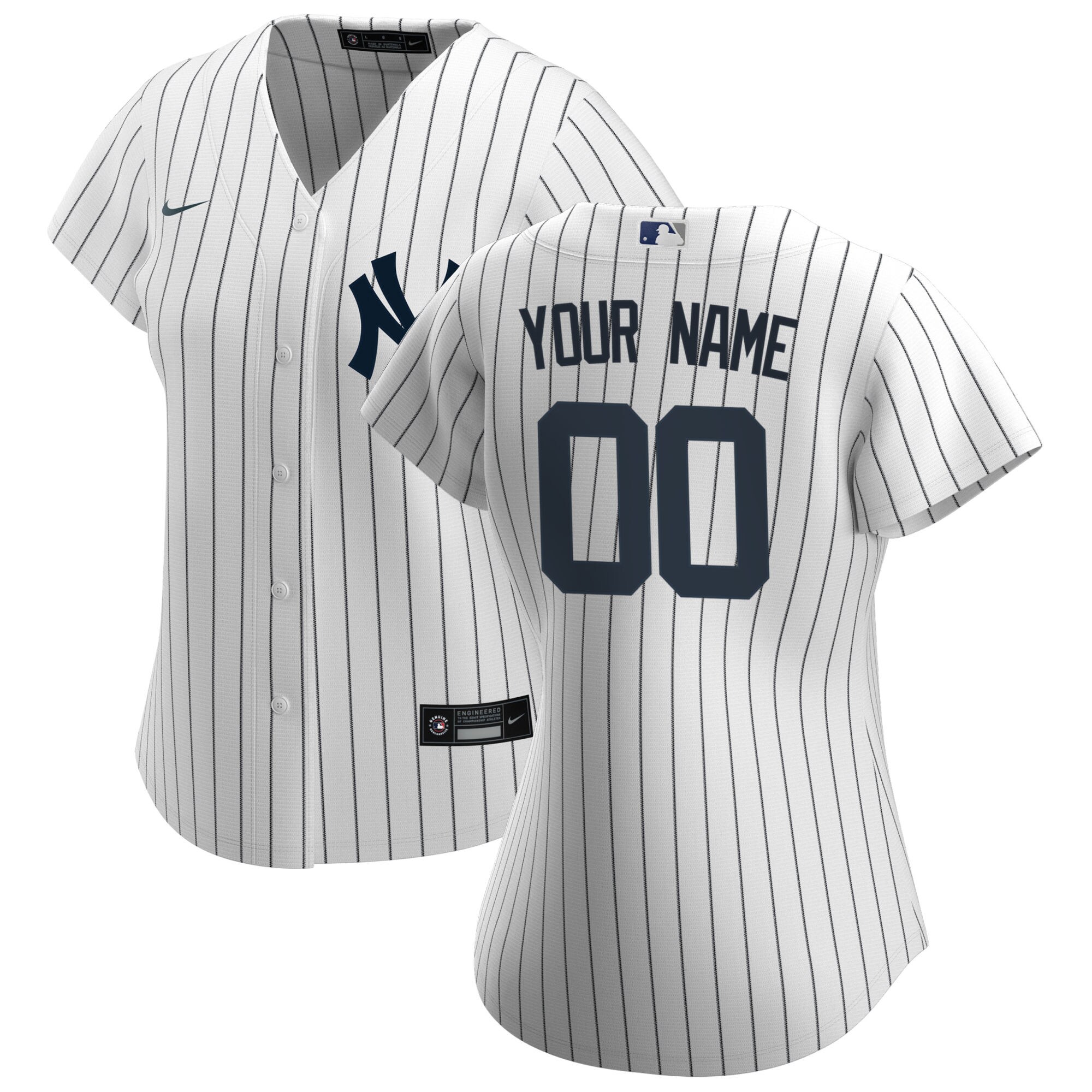 New York Yankees Nike Women's Home Replica Custom Jersey - White - vstockx