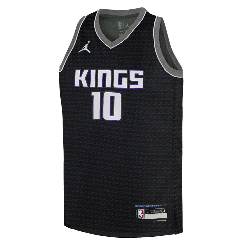 Youth Sacramento Kings Domantas Sabonis Statement Edition Jersey - Black - vstockx