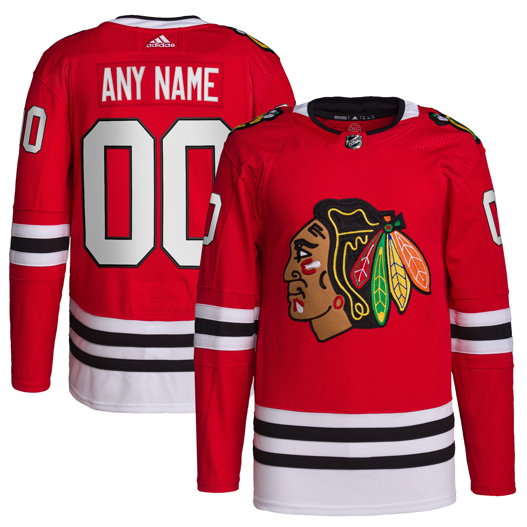Chicago Blackhawks adidas Home Primegreen Authentic Pro Custom Jersey - Red - vstockx