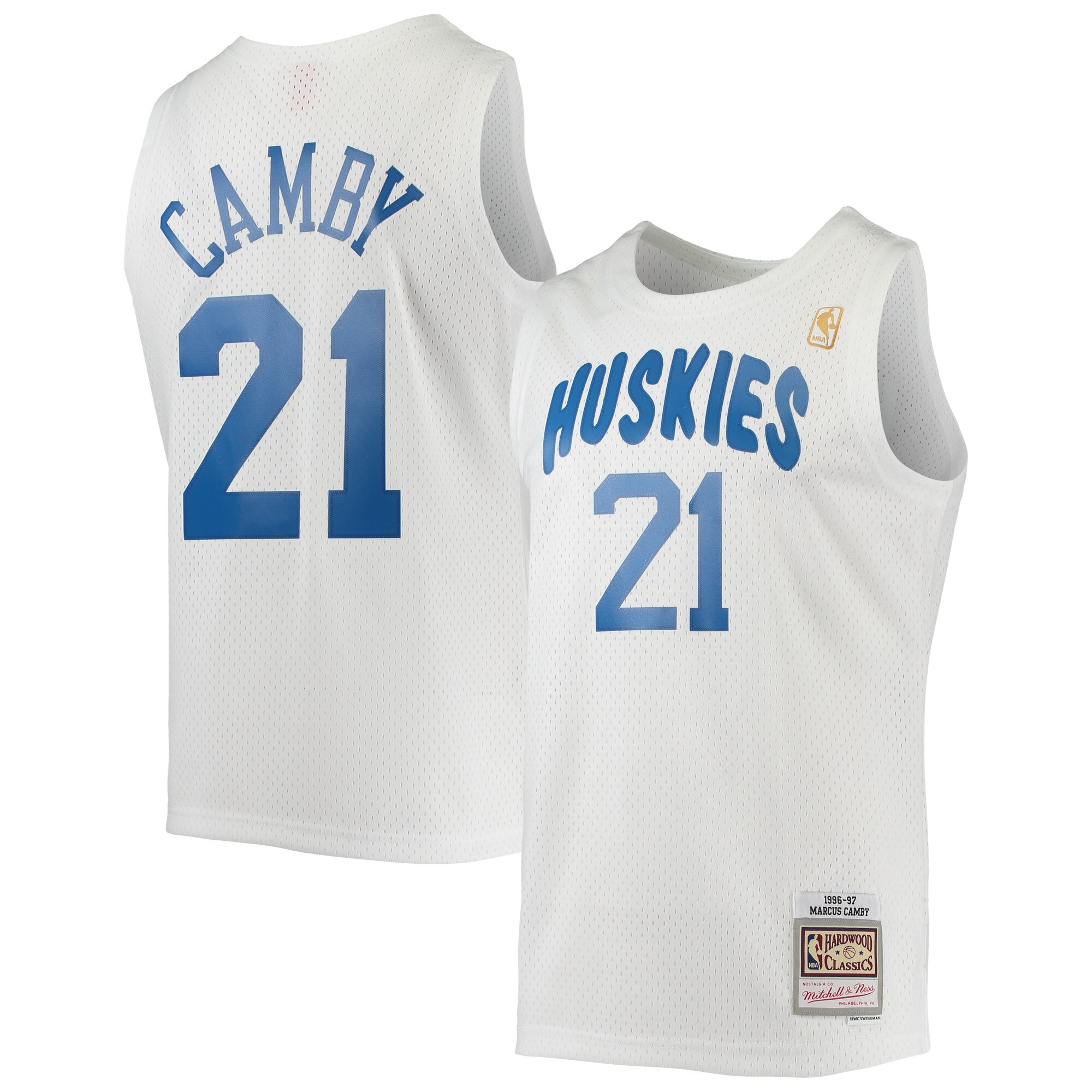 Marcus Camby Toronto Raptors Mitchell & Ness 1996/97 Hardwood Classics Swingman Jersey - White - vstockx