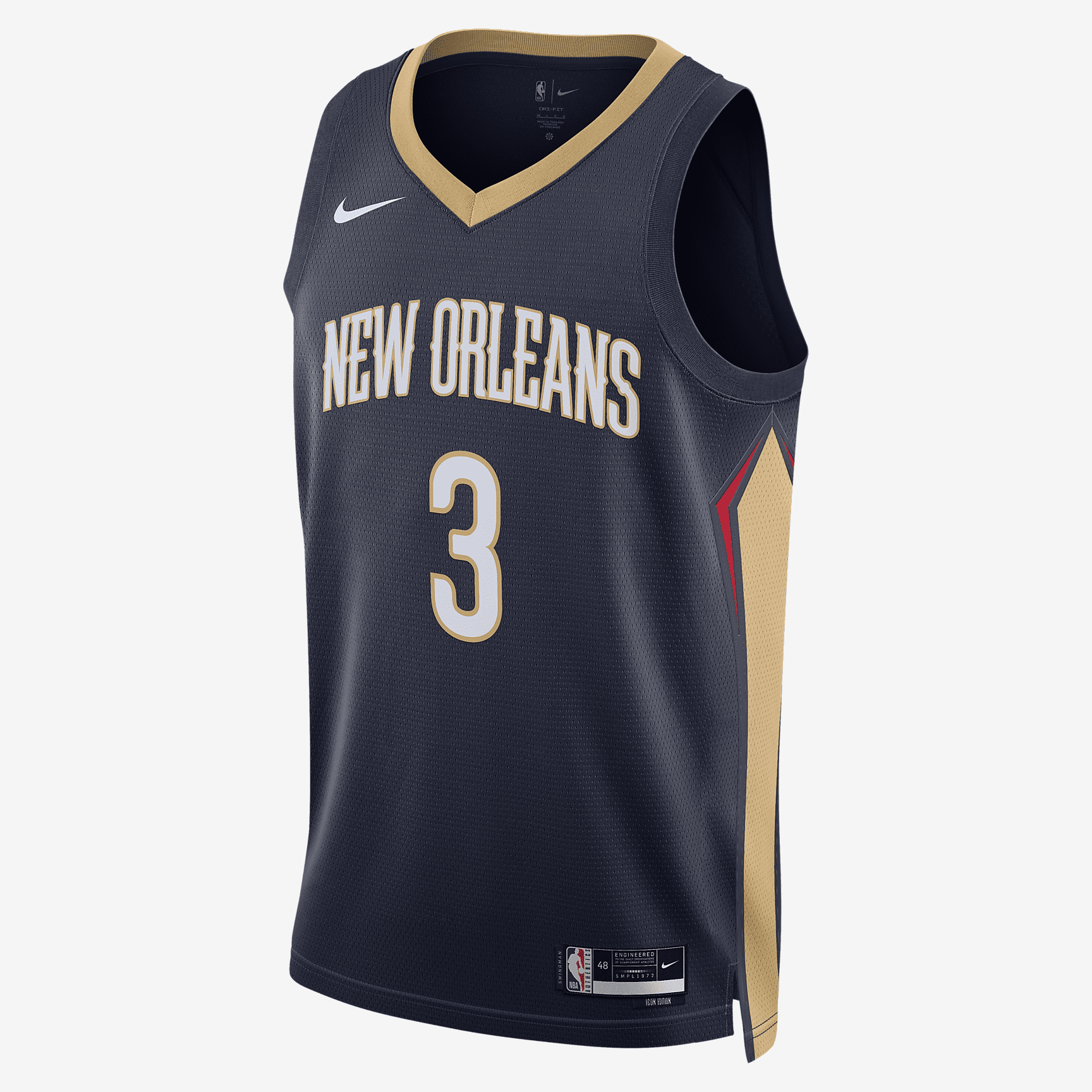 New Orleans Pelicans Icon Edition 2022/23 Nike Dri-FIT NBA Swingman Jersey - College Navy - vstockx
