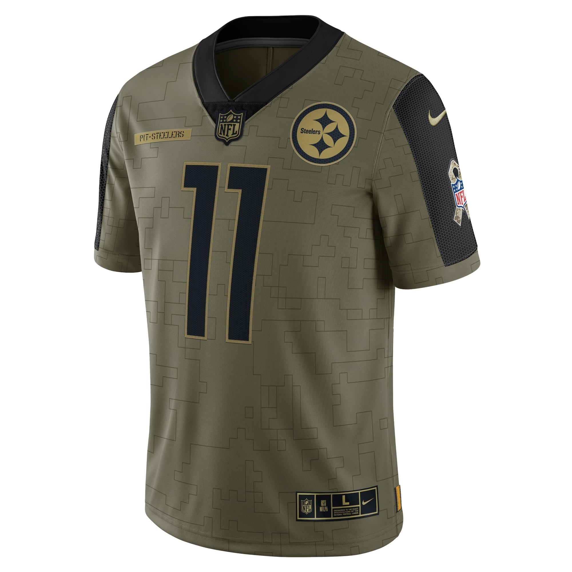 Men's Nike Chase Claypool Olive Pittsburgh Steelers 2021 Salute To Service Limited Player Jersey - vstockx