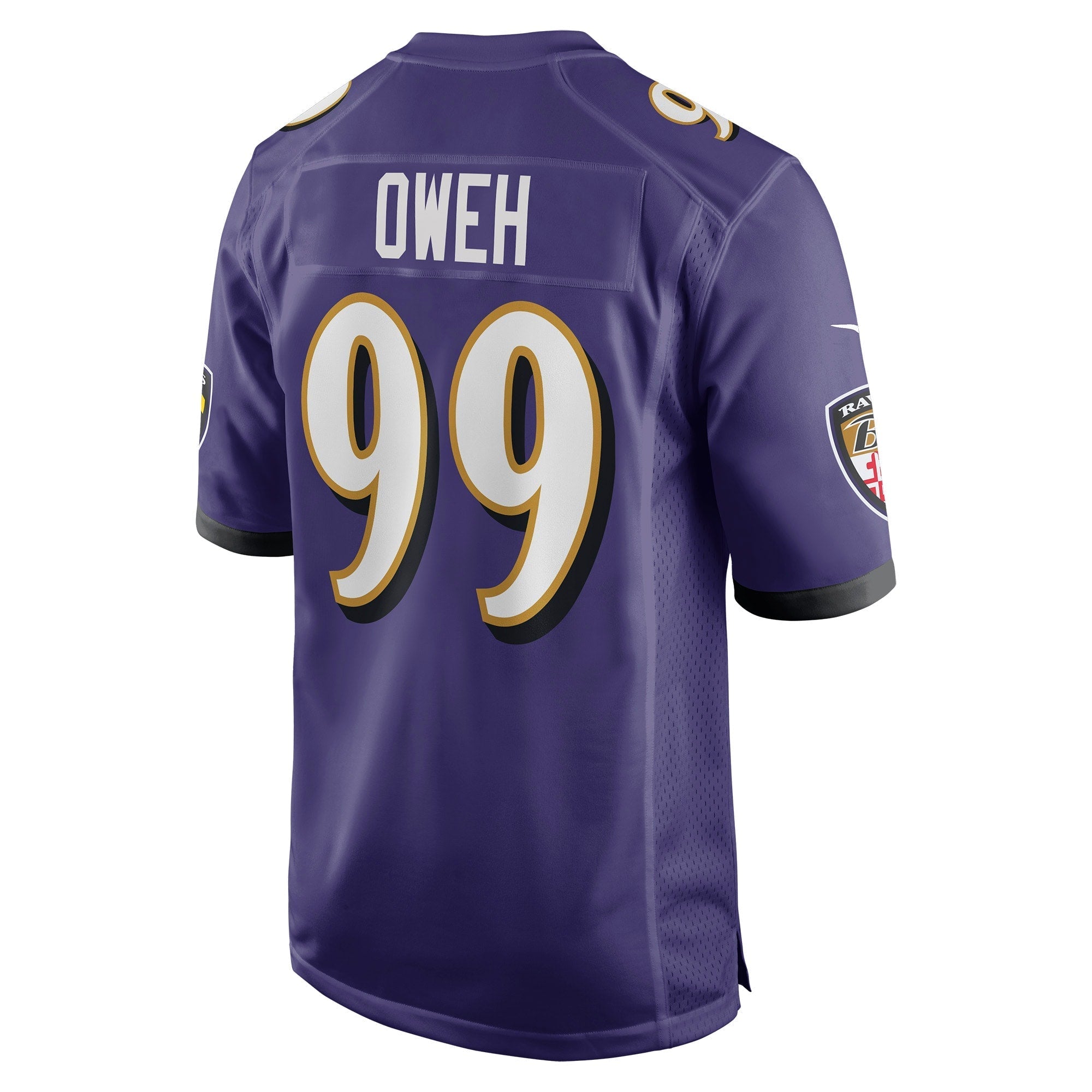 Men's Nike Odafe Oweh Purple Baltimore Ravens Game Player Jersey - vstockx