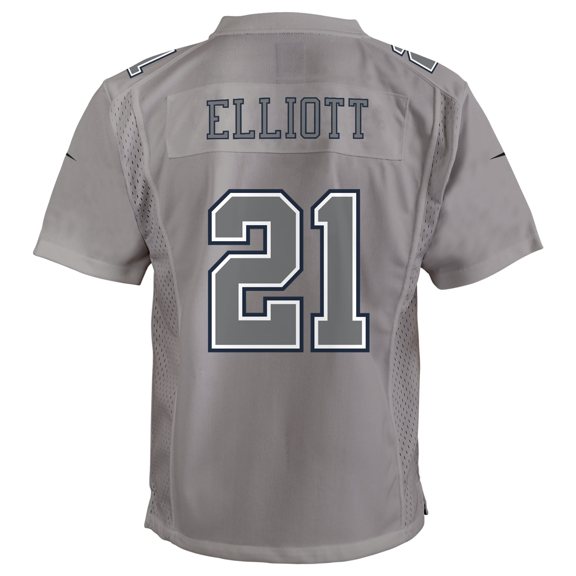 Ezekiel Elliott Dallas Cowboys Nike Youth Atmosphere Game Jersey - Gray - vstockx