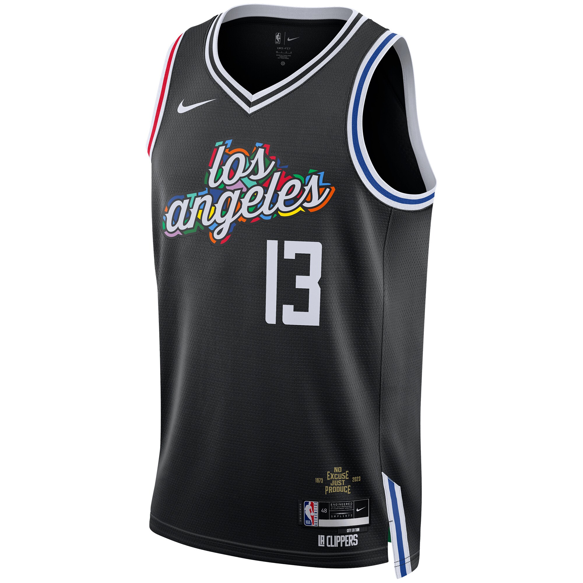 Paul George LA Clippers Nike Unisex 2022/23 Swingman Jersey - City Edition - Black - vstockx