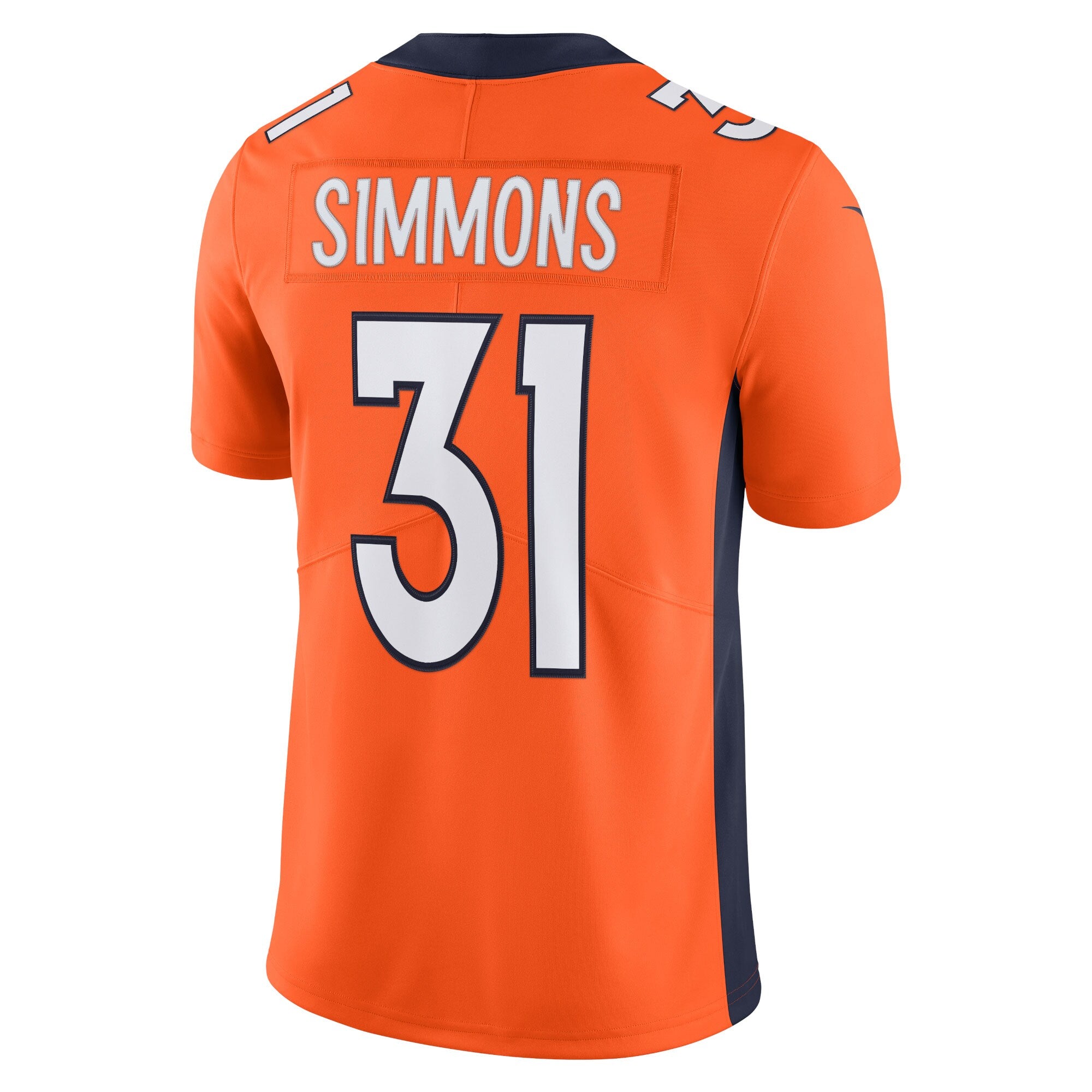 Men's Nike Justin Simmons Orange Denver Broncos Vapor Limited Jersey - vstockx