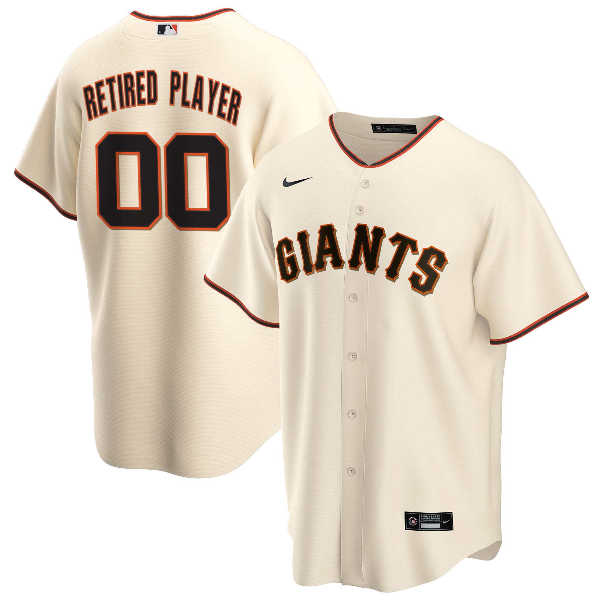 San Francisco Giants Nike Home Pick-A-Player Retired Roster Replica Jersey - Cream - vstockx