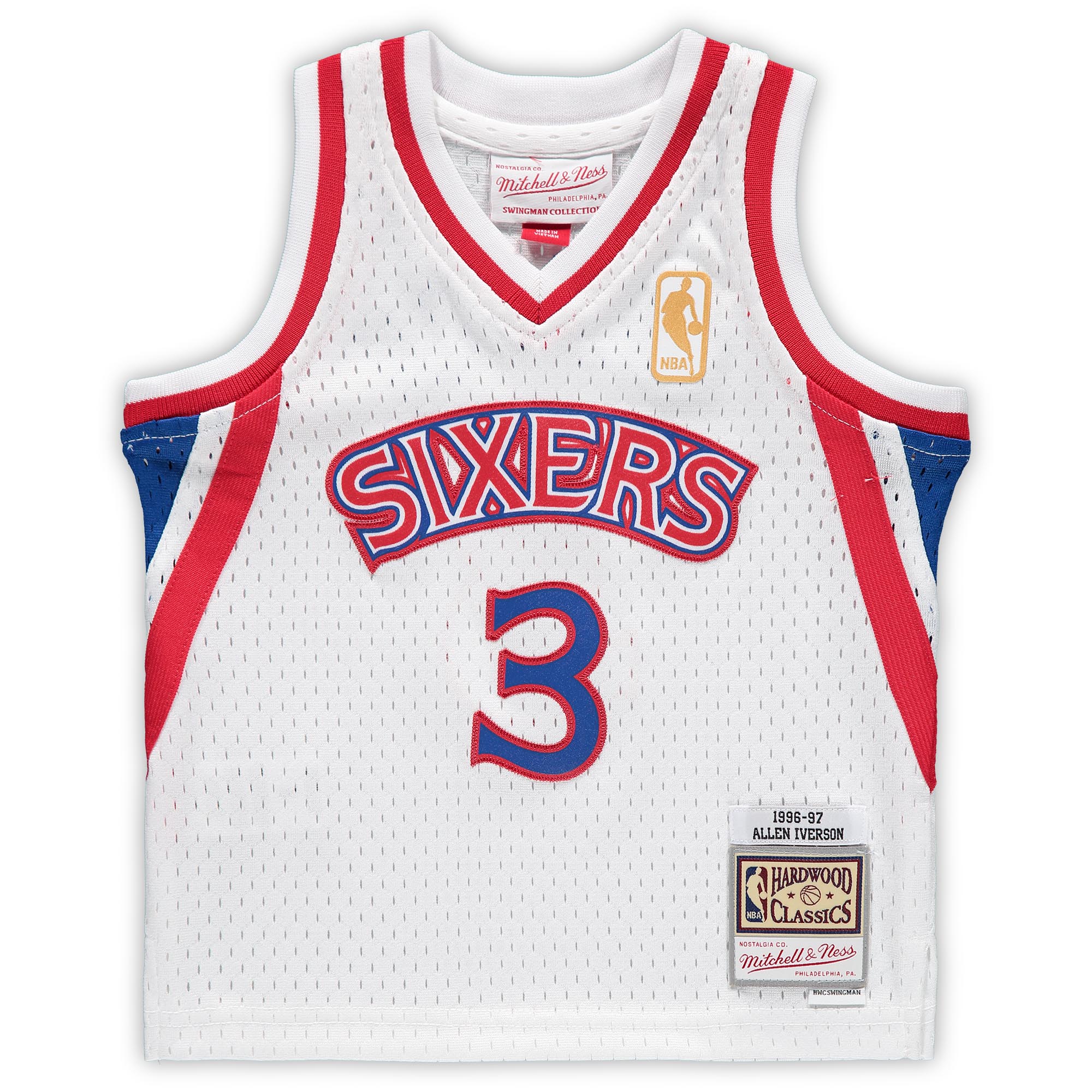 Allen Iverson Philadelphia 76ers Mitchell & Ness Infant 1996/97 Hardwood Classics Retired Player Jersey - White - vstockx