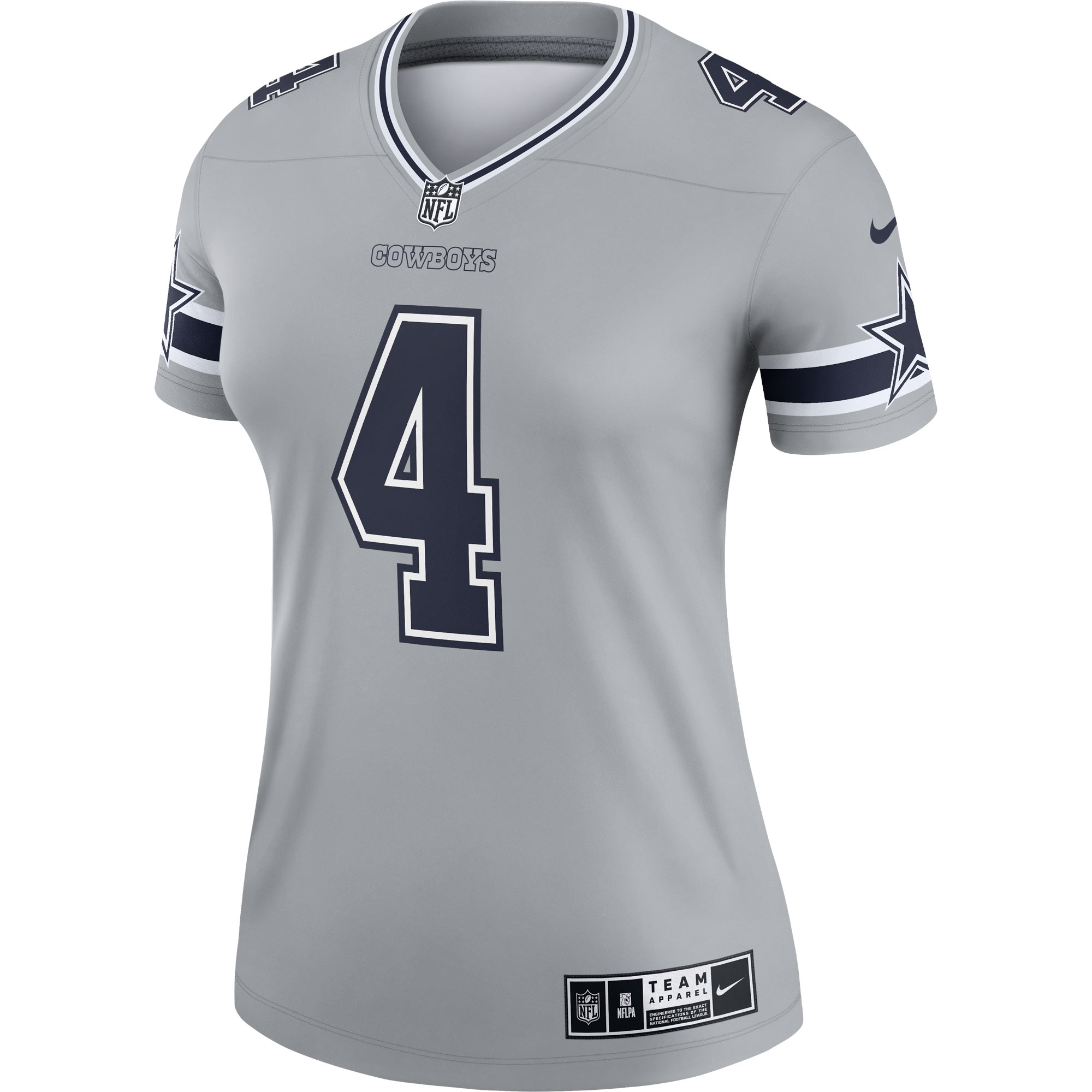 Dak Prescott Dallas Cowboys Nike Women's Inverted Legend Jersey - Gray - vstockx