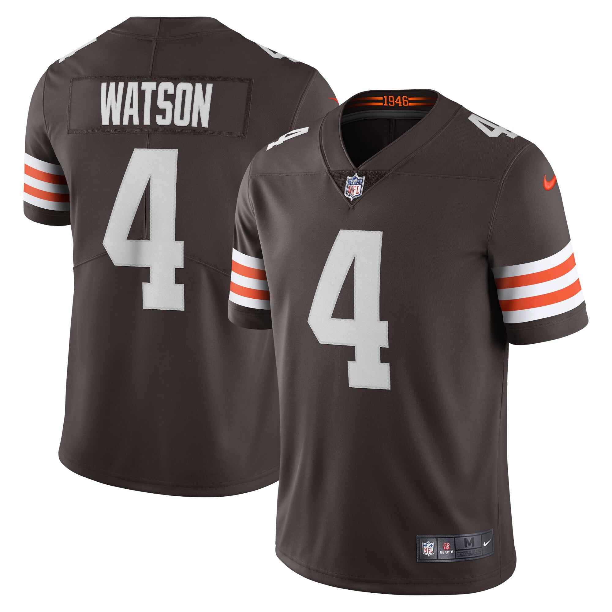 Men's Nike Deshaun Watson Brown Cleveland Browns Vapor Limited Jersey - vstockx