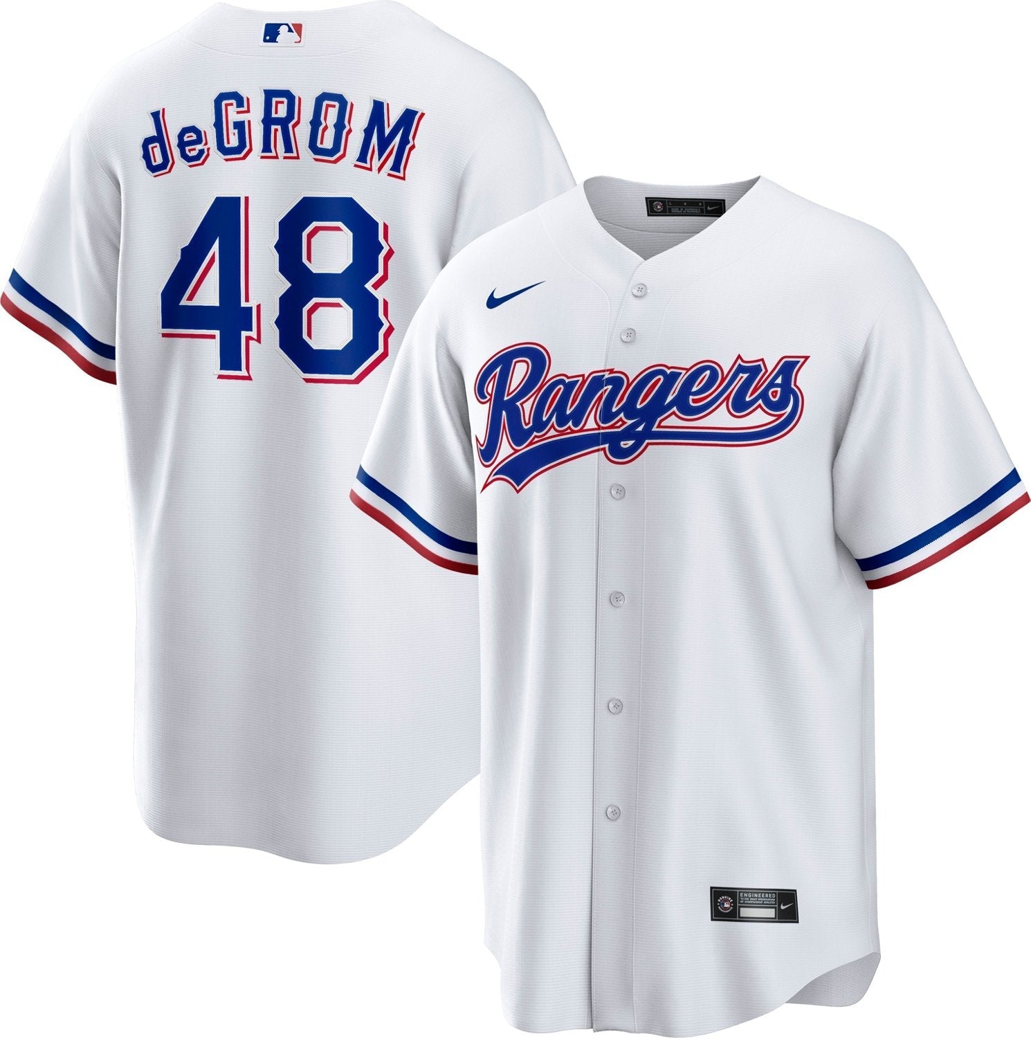 Nike Men's Texas Rangers deGrom Home Replica Jersey - vstockx
