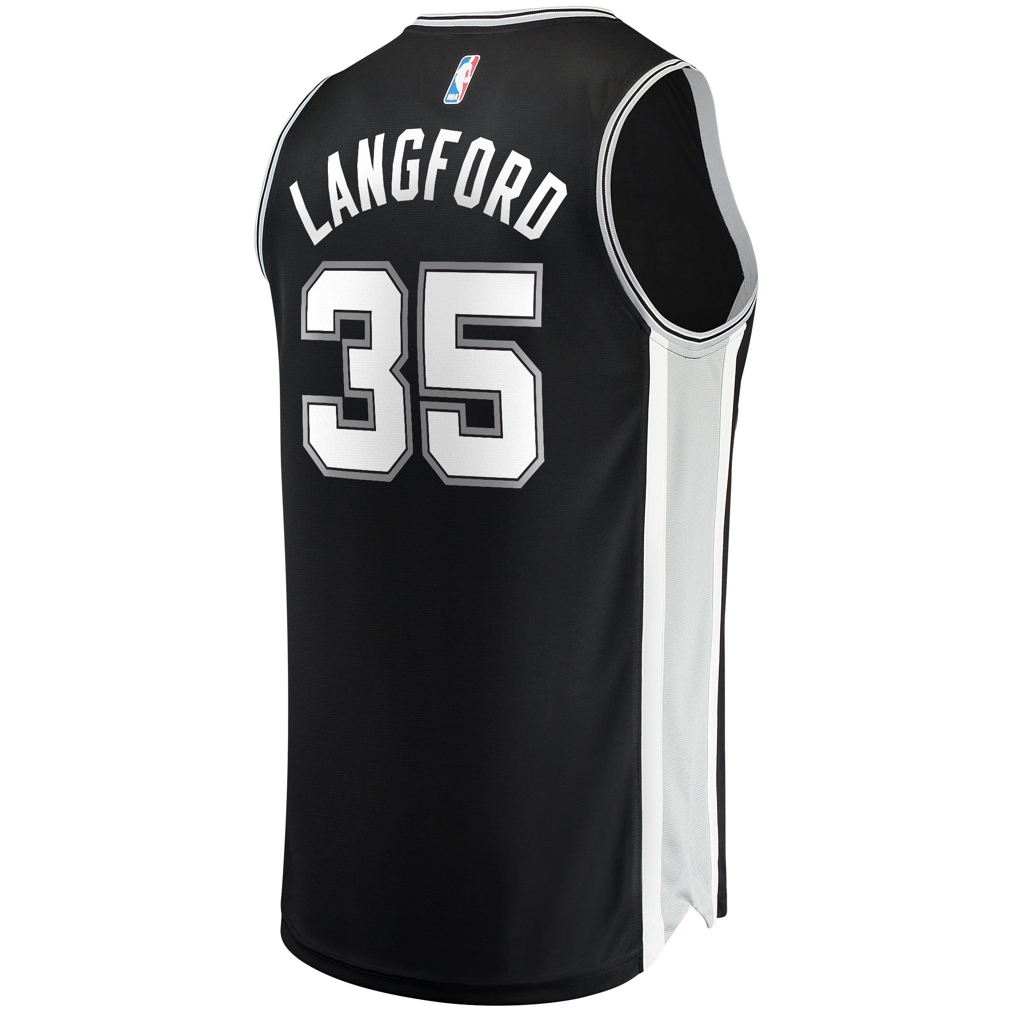 Men's Fanatics Branded Romeo Langford Black San Antonio Spurs 2021/22 Fast Break Replica Jersey - Icon Edition - vstockx