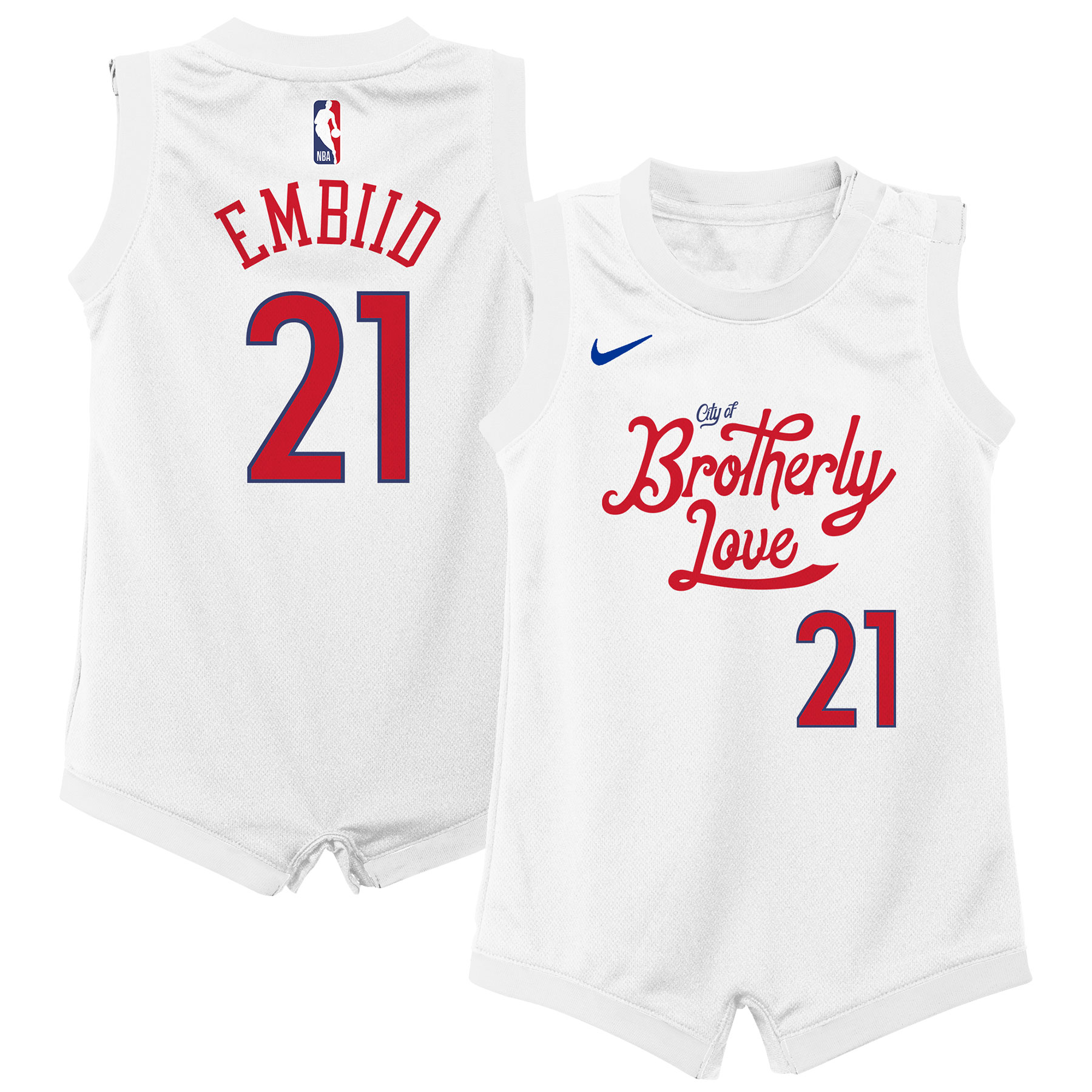 Joel Embiid Philadelphia 76ers Nike Infant 2022/23 Replica Jersey - City Edition - White - vstockx