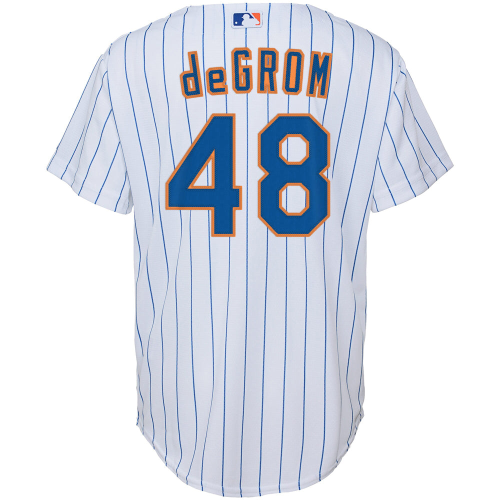 Youth New York Mets Jacob deGrom Home Player Jersey - White - vstockx