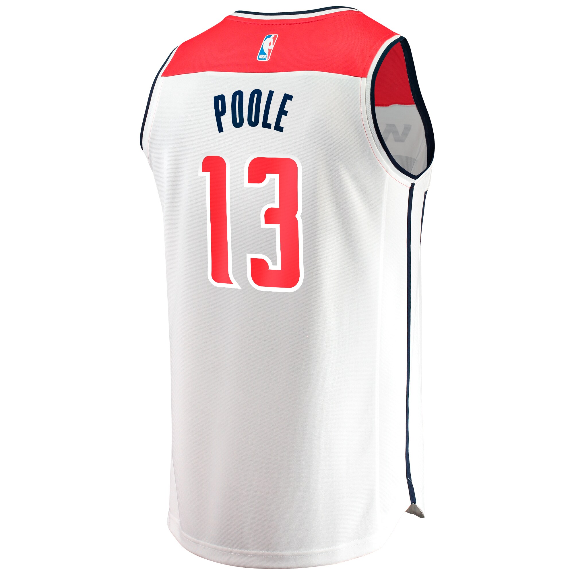 Jordans Poole Washington Wizards Fanatics Branded Fast Break Player Jersey - Association - White - vstockx