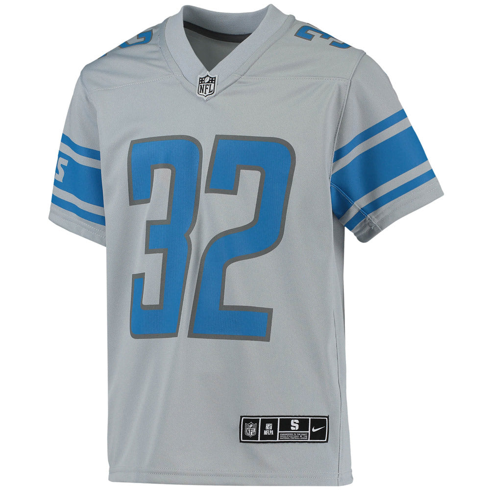 Youth Detroit Lions D'Andre Swift Inverted Team Game Jersey Silver - vstockx