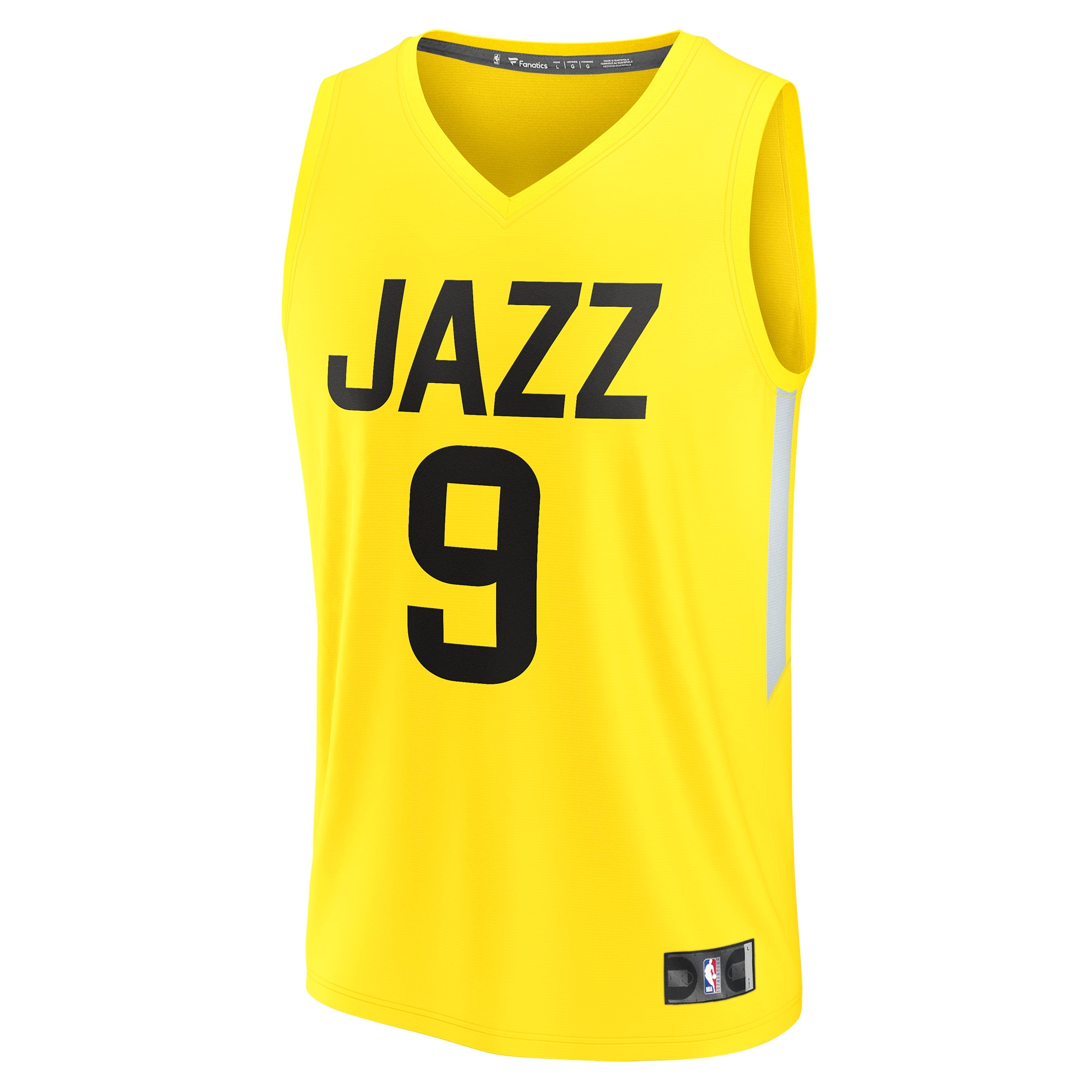 Leandro Bolmaro Utah Jazz Fanatics Branded 2022/23 Fast Break Replica Player Jersey - Icon Edition - Yellow - vstockx