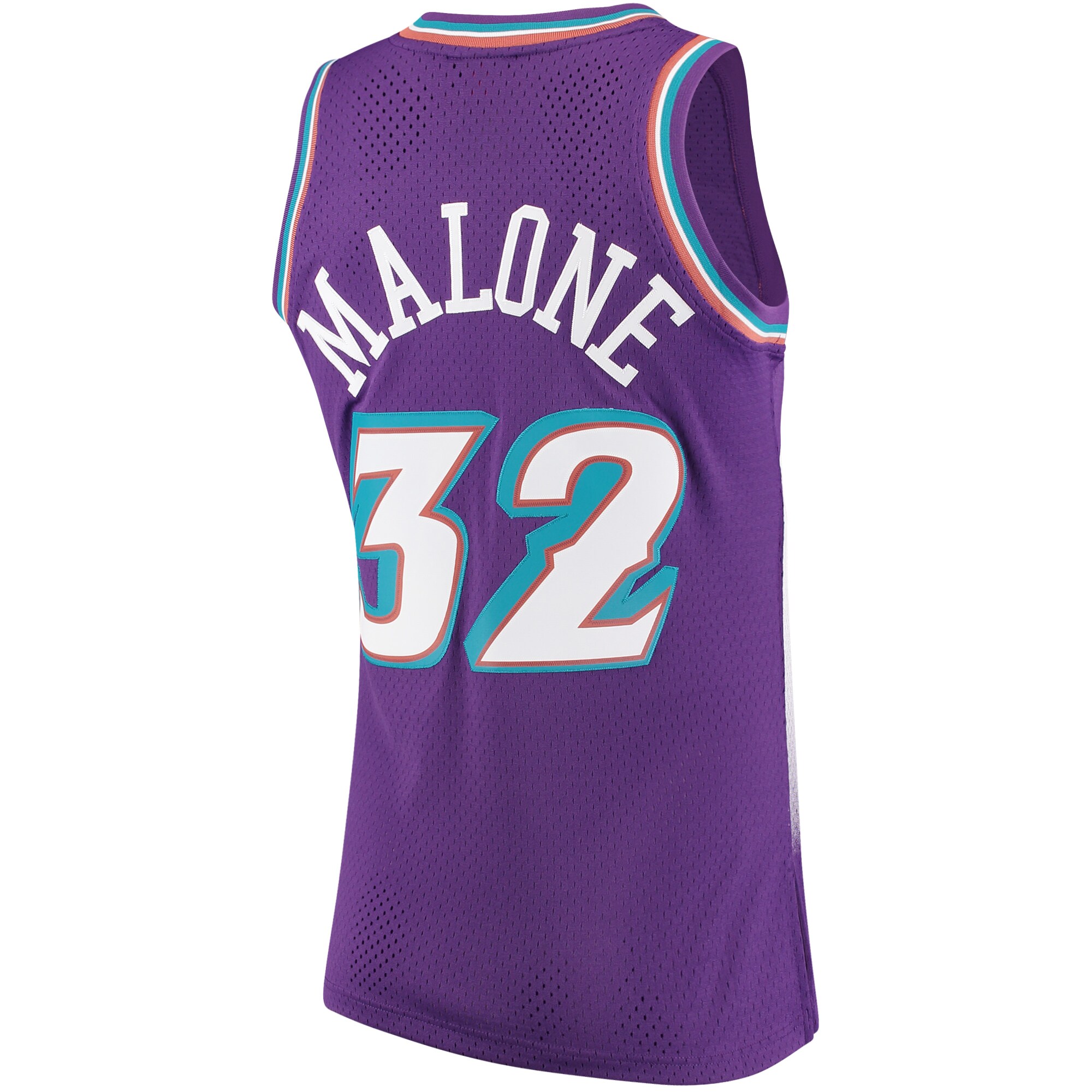 Karl Malone Utah Jazz Mitchell & Ness Hardwood Classics Swingman Jersey - Purple - vstockx