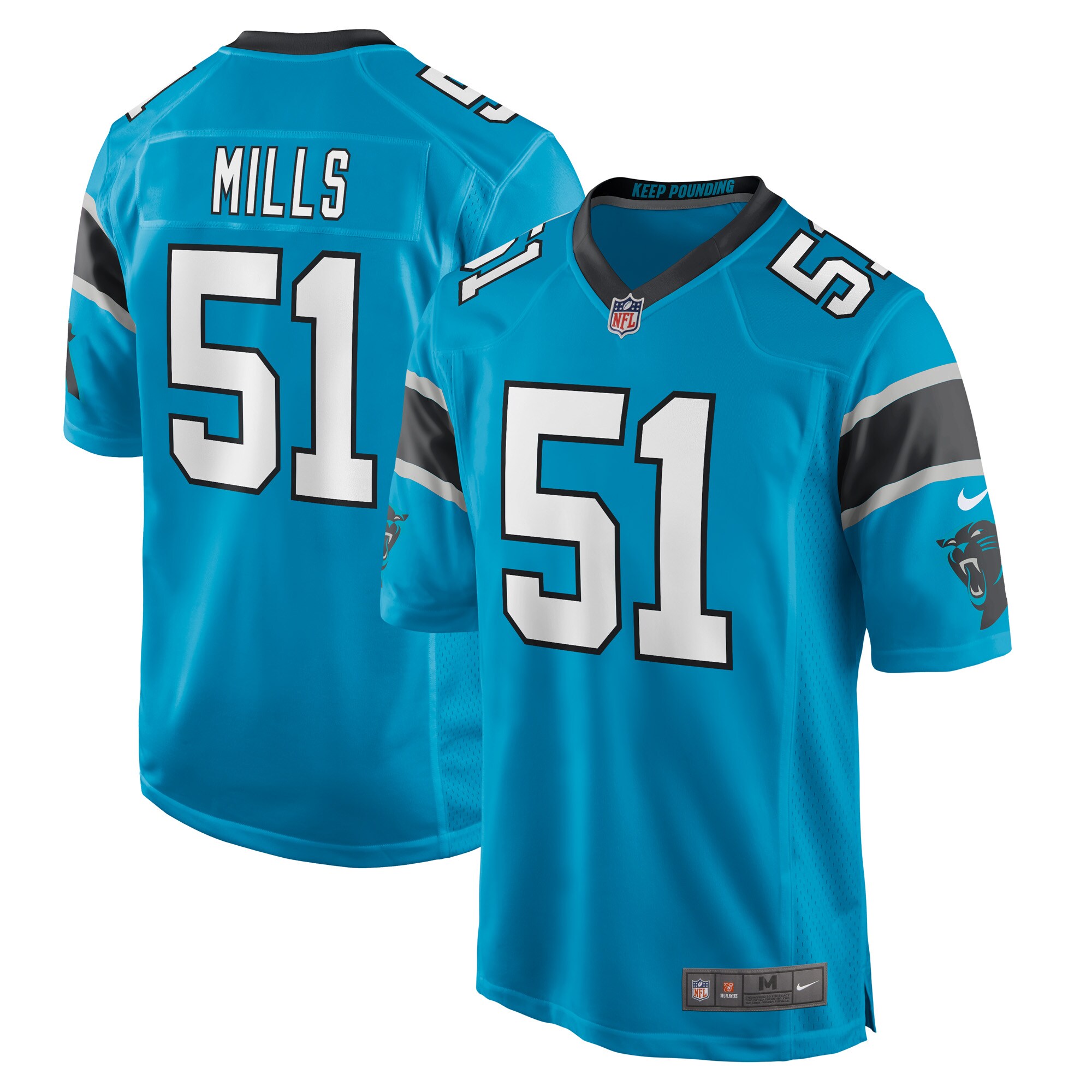 Sam Mills Carolina Panthers Nike Retired Player Jersey - Blue - vstockx