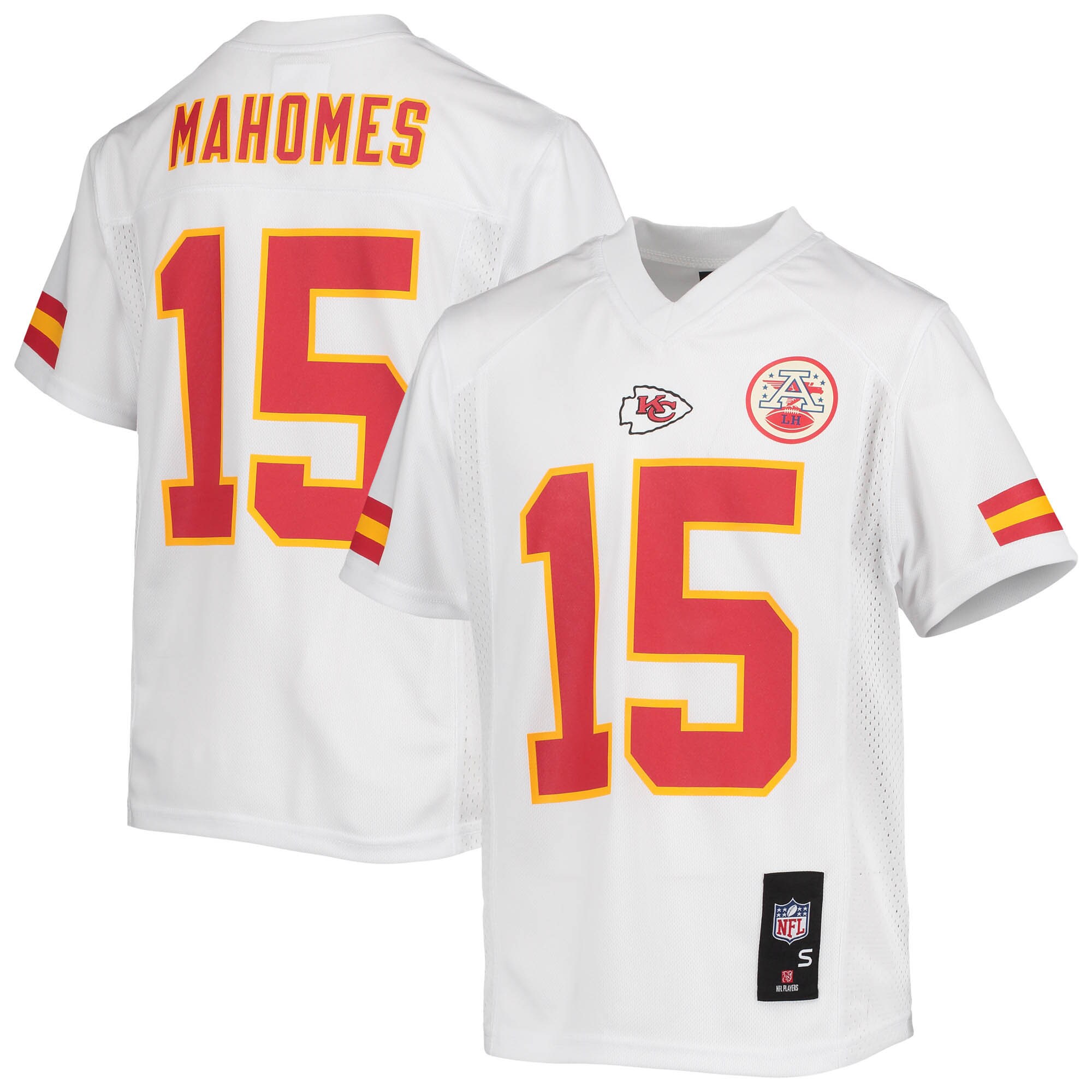 Patrick Mahomes Kansas City Chiefs Youth Replica Player Jersey - White - vstockx