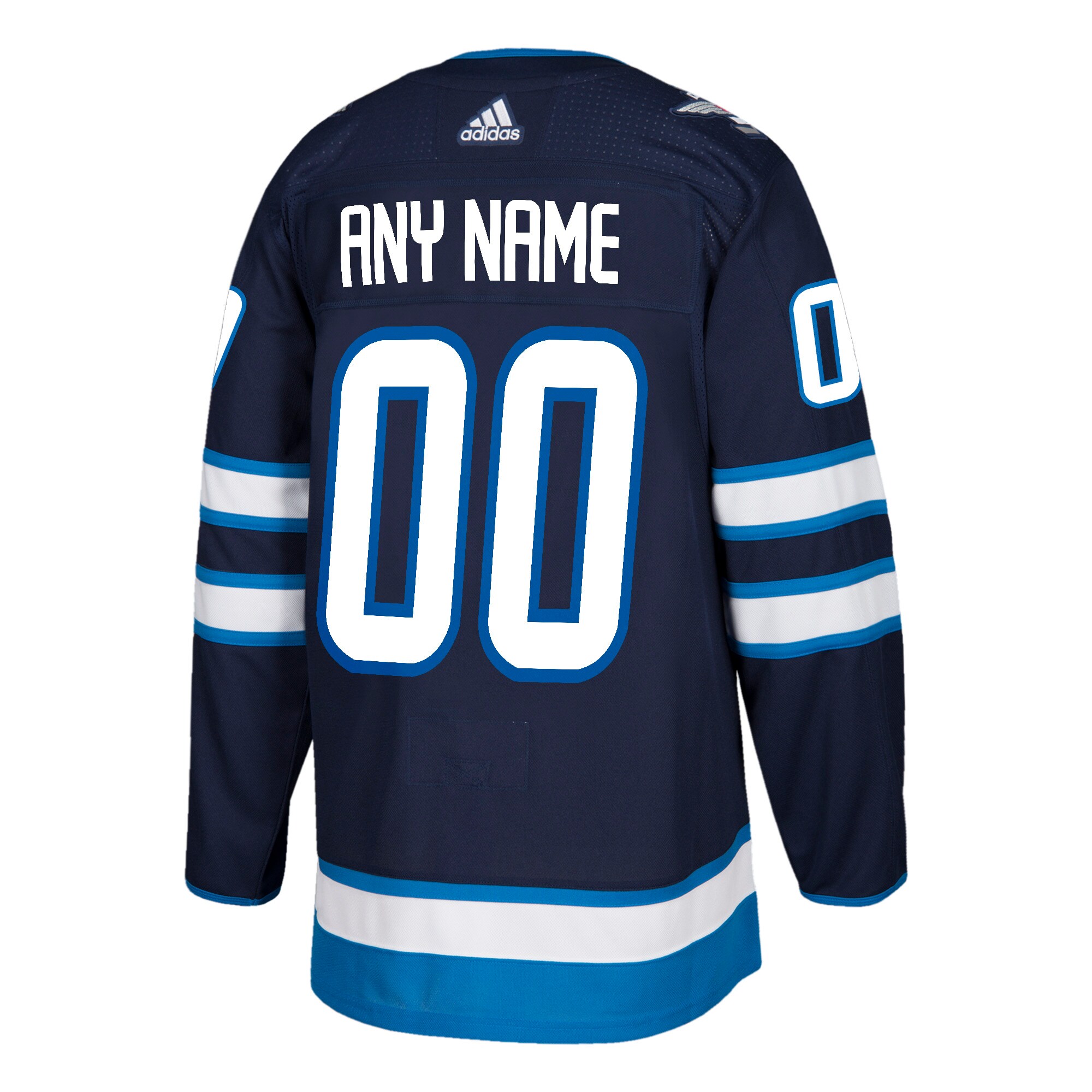 Winnipeg Jets adidas Authentic Custom Jersey - Navy - vstockx