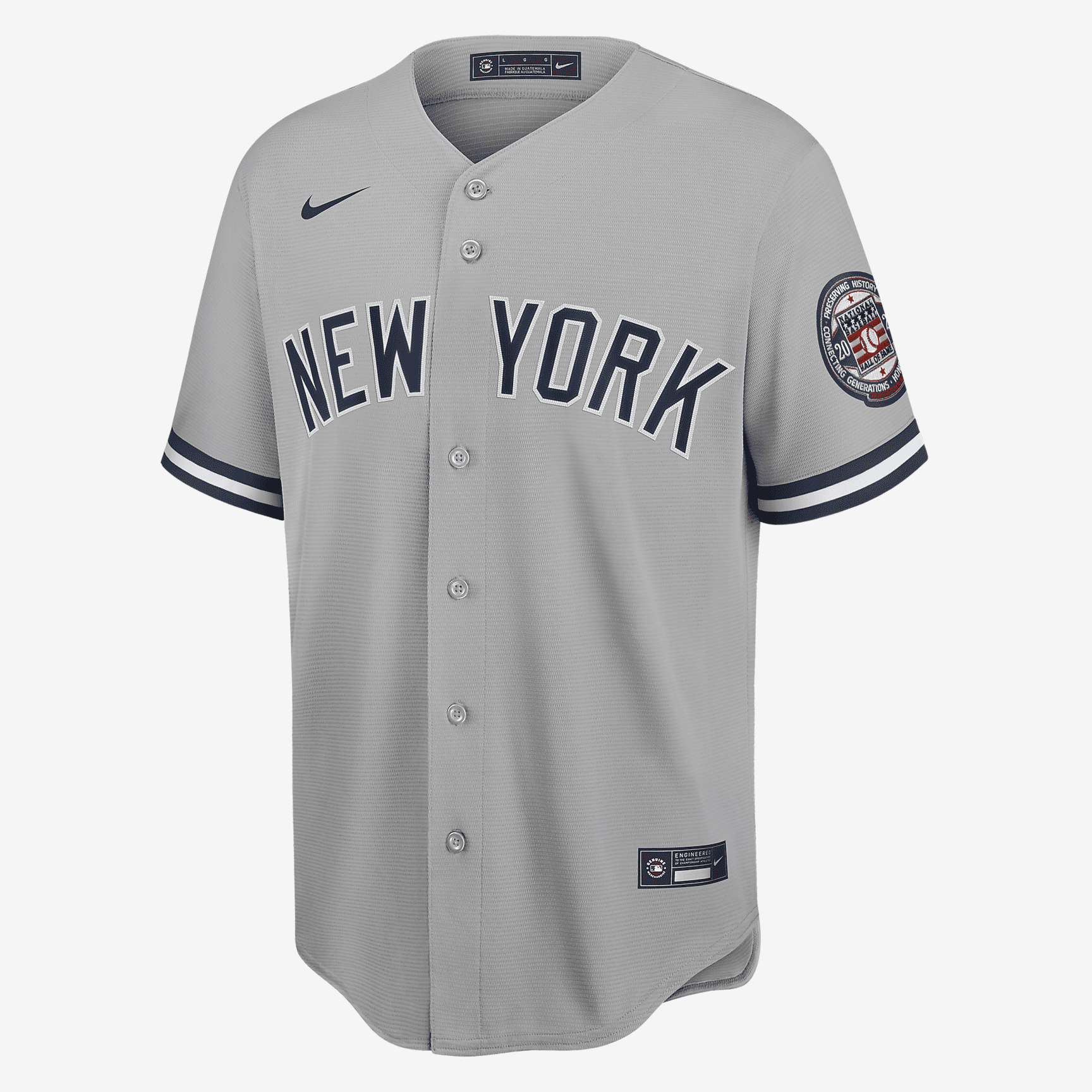 MLB New York Yankees 2020 Hall of Fame Induction (Derek Jeter) Men's Replica Baseball Jersey - Base Grey - vstockx