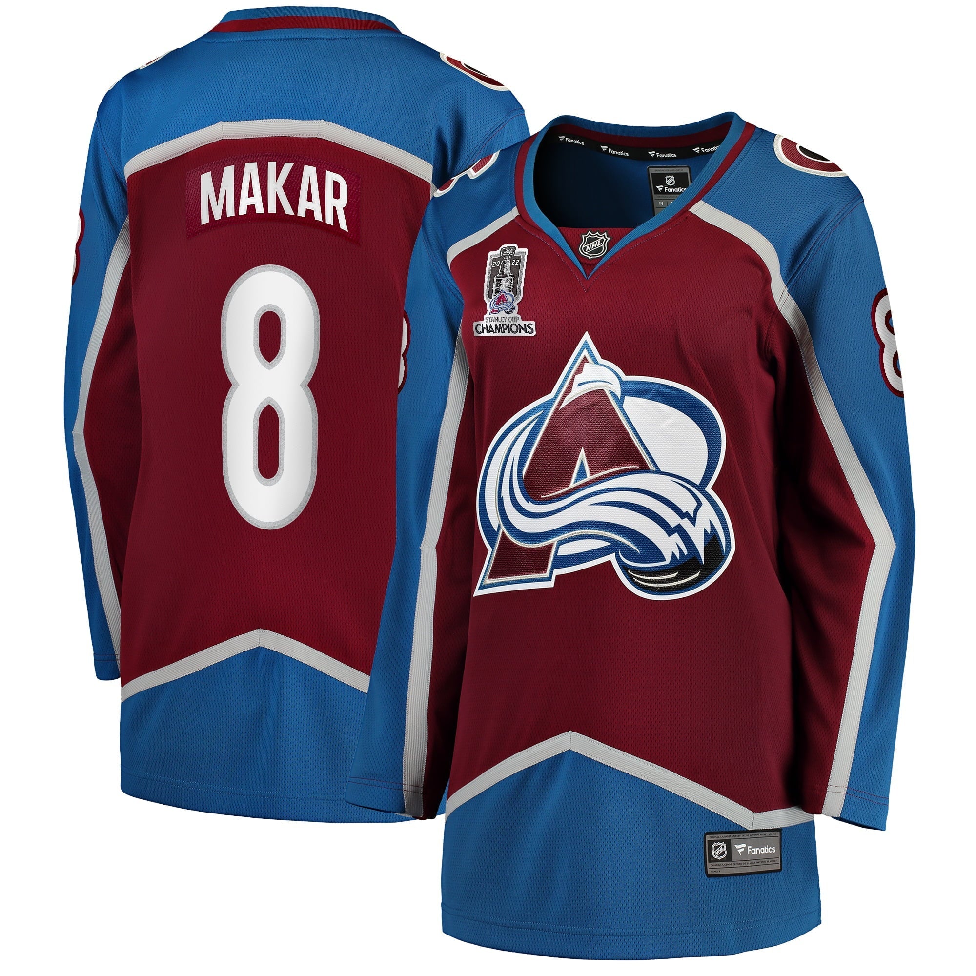 Women's Fanatics Branded Cale Makar Burgundy Colorado Avalanche Home 2022 Stanley Cup Champions Breakaway Player Jersey - vstockx