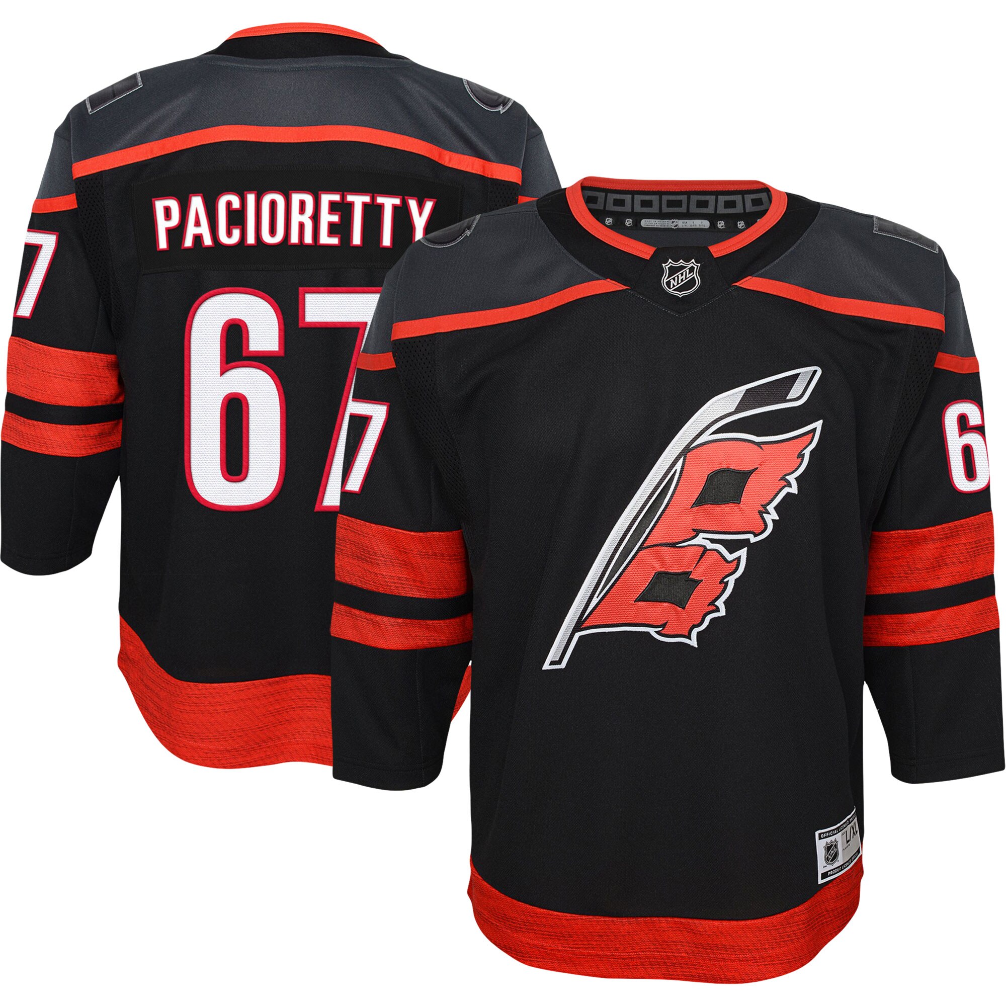 Max Pacioretty Carolina Hurricanes Youth 2022/23 Home Premier Player Jersey - Black - vstockx