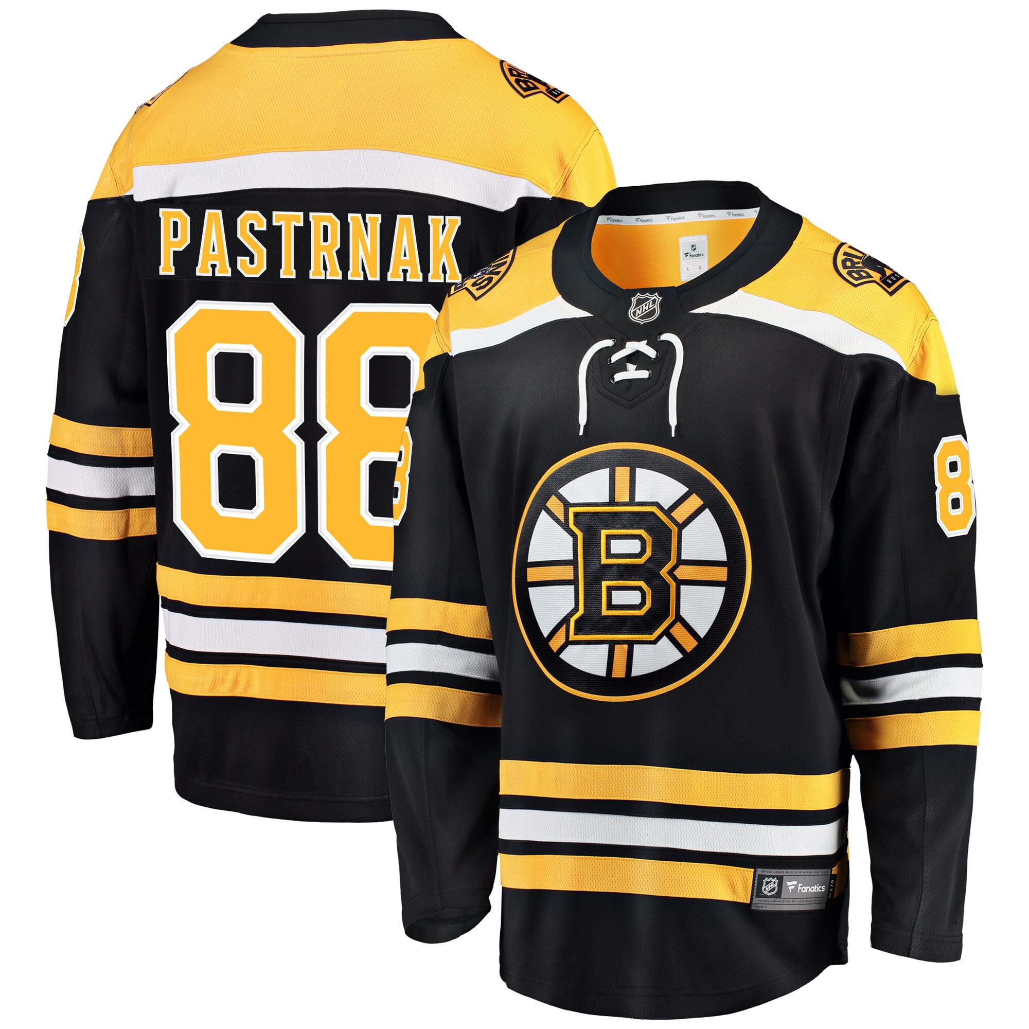 David Pastrnak Boston Bruins Fanatics Branded Home Premier Breakaway Player Jersey - Black - vstockx