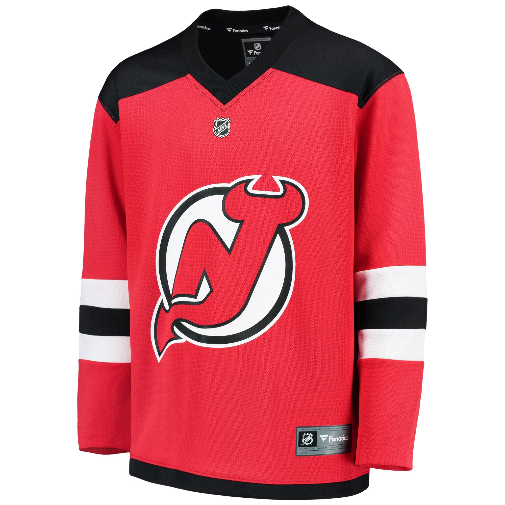 New Jersey Devils Fanatics Branded Youth Home Replica Blank Jersey - Red - vstockx