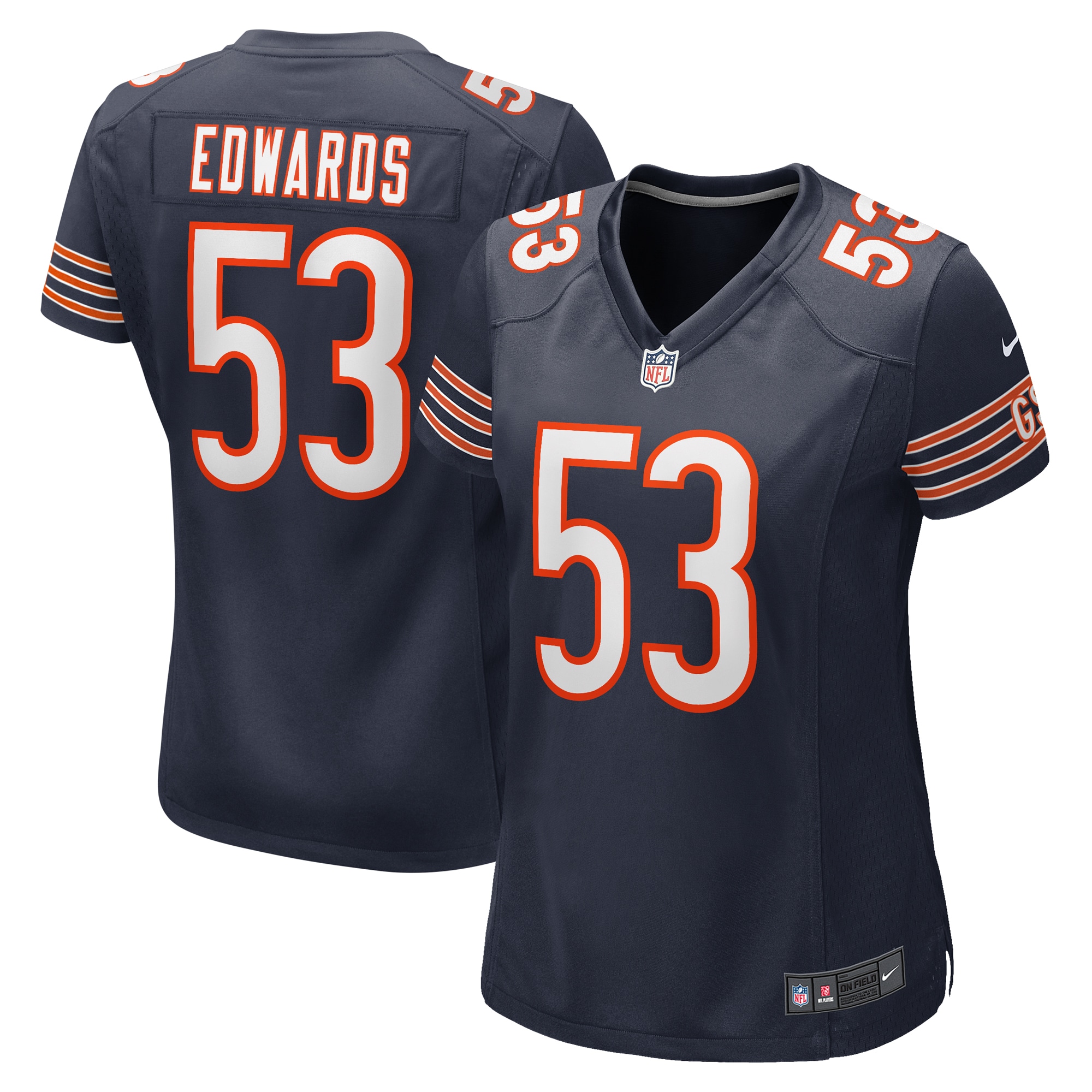 TJ Edwards Chicago Bears Nike Women's Game Player Jersey - Navy - vstockx