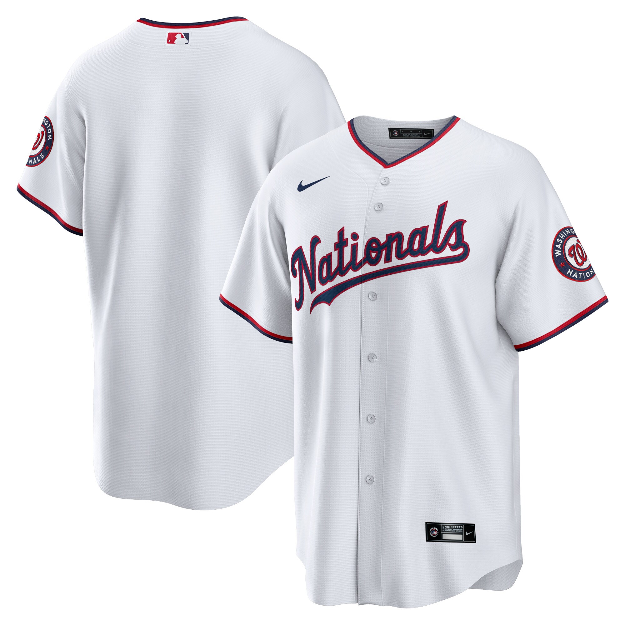 Washington Nationals Nike Home Blank Replica Jersey - White - vstockx