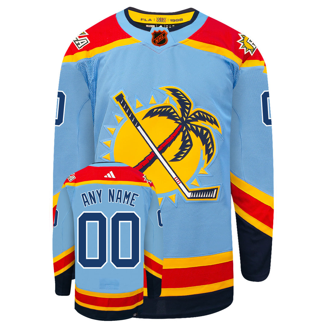 Customizable Florida Panthers Adidas 2022 Primegreen Reverse Retro Authentic NHL Hockey Jersey - vstockx