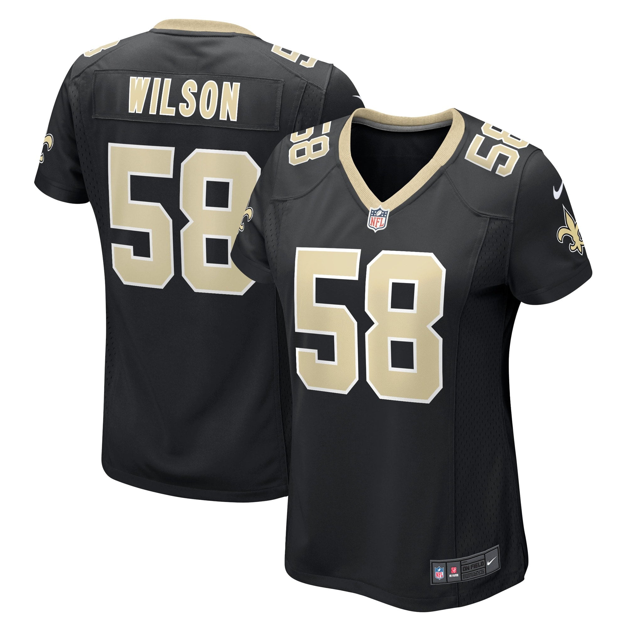 Women's Nike Eric Wilson Black New Orleans Saints Game Player Jersey - vstockx