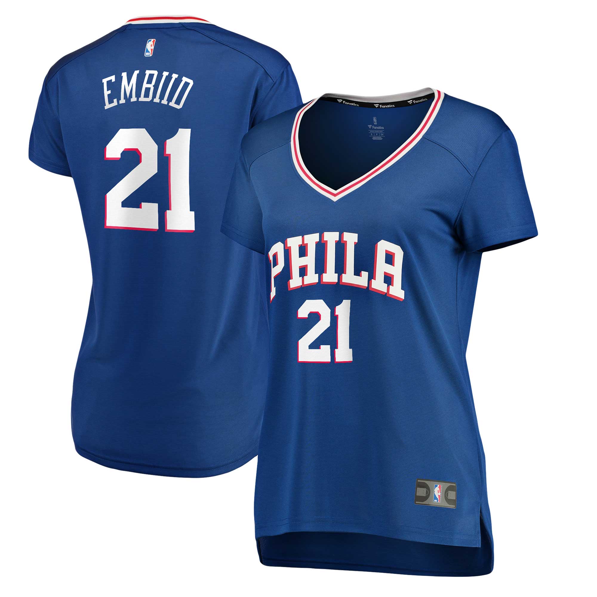 Joel Embiid Philadelphia 76ers Fanatics Branded Women's Fast Break Replica Player Jersey - Royal - Icon Edition - vstockx