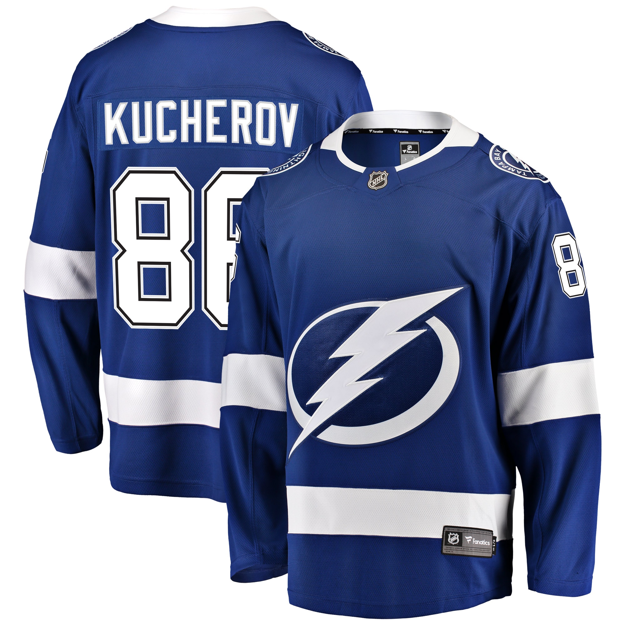 Nikita Kucherov Tampa Bay Lightning Fanatics Branded Home Breakaway Player Jersey - Blue - vstockx