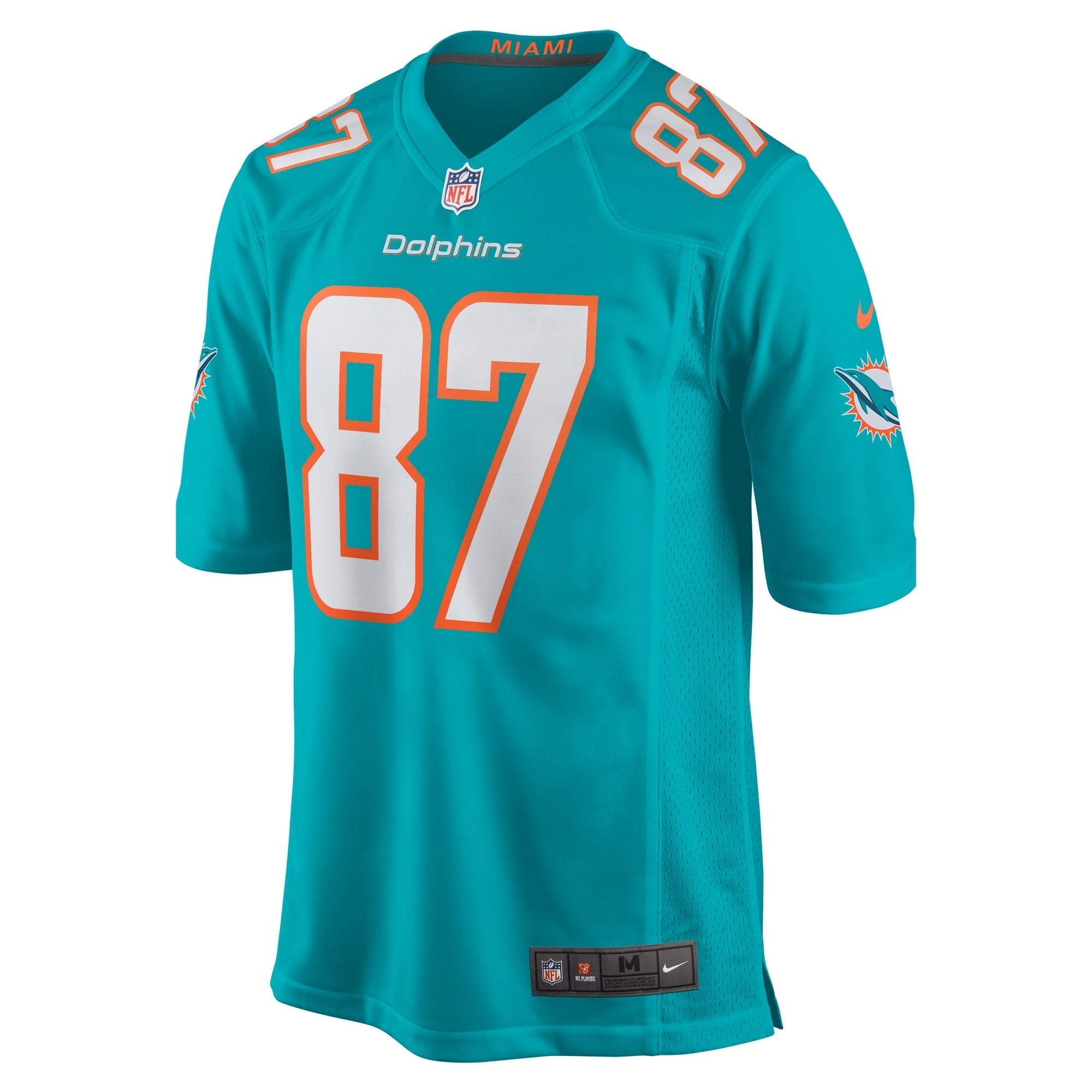 Men's Nike DaeSean Hamilton Aqua Miami Dolphins Home Game Player Jersey - vstockx